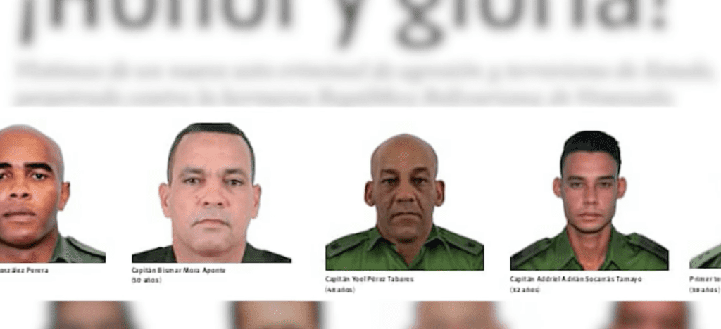 Cuba names 32 citizens killed in U.S. military attack
