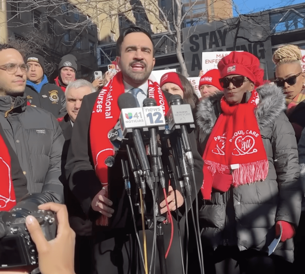 Zohran Mamdani Nurses Strike in NYC