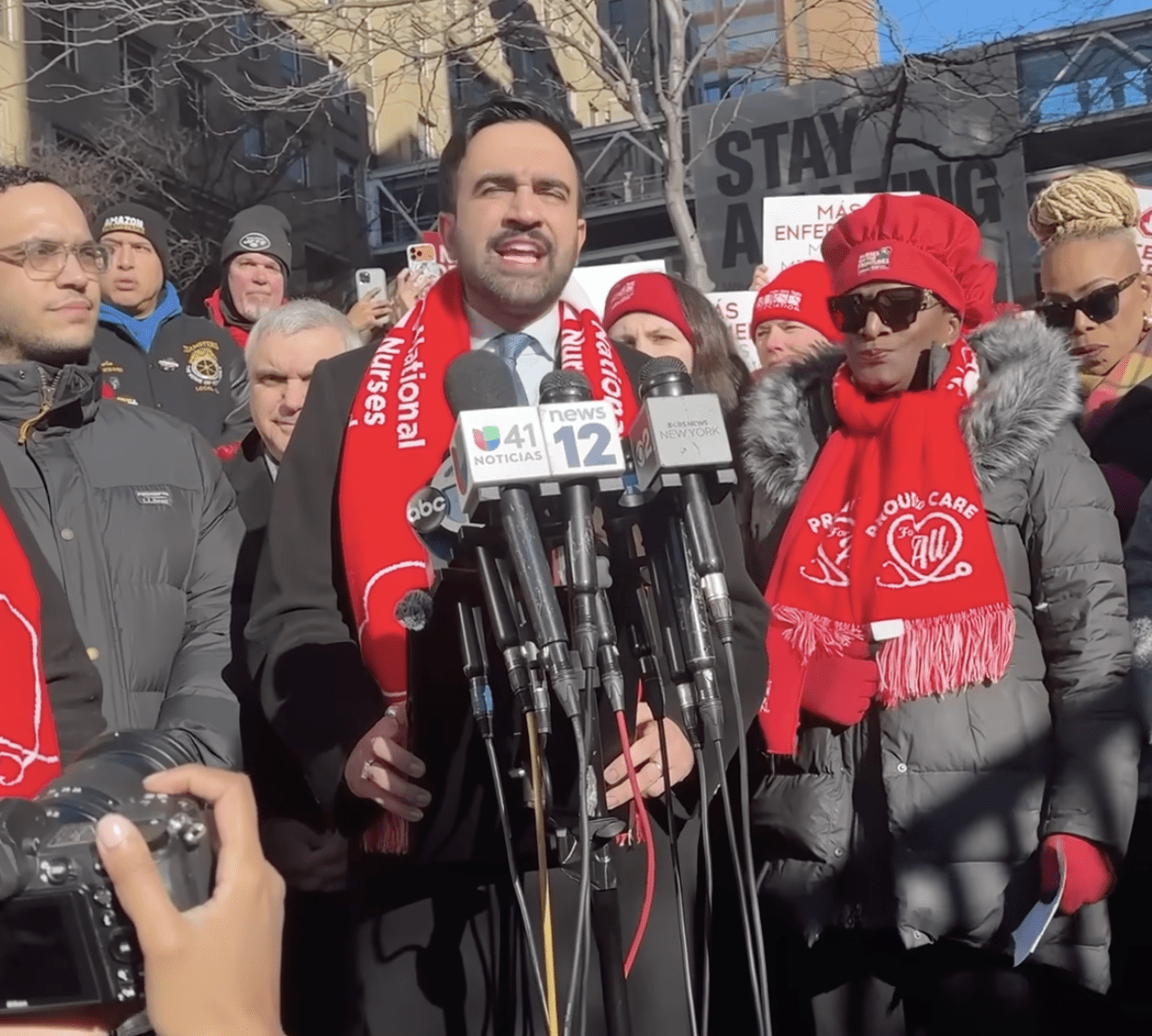 Zohran Mamdani Nurses Strike in NYC