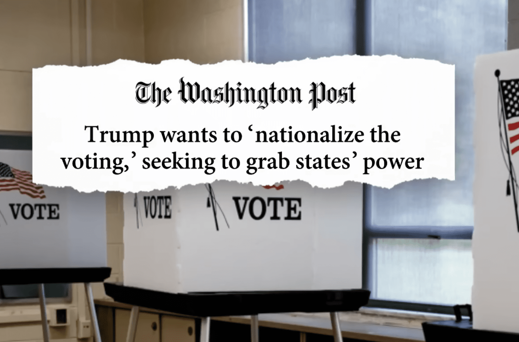 Trump Take Over Voting in 15 Places
