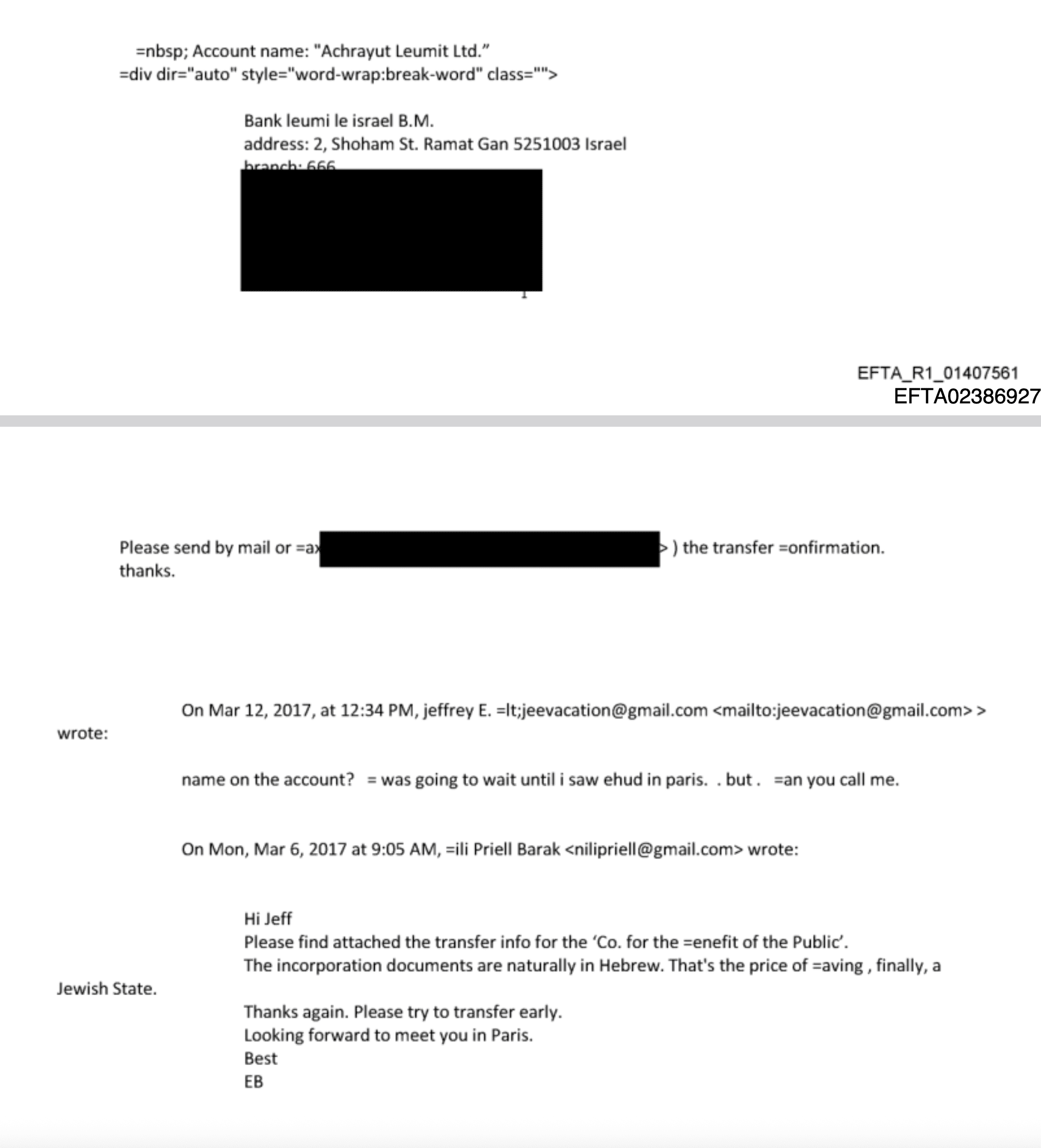 Epstein Israel Emails