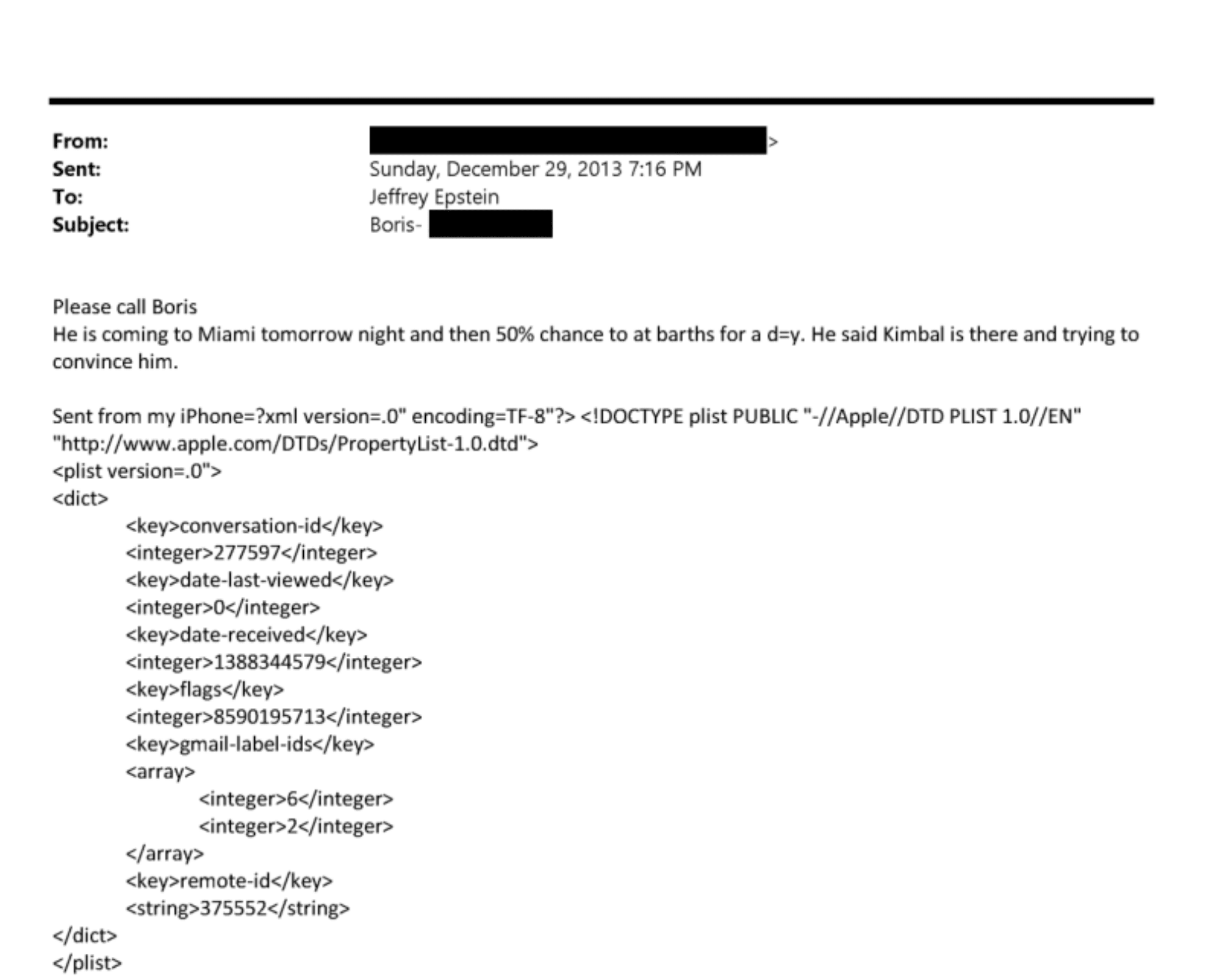 Boris in Epstein Emails Boris in Epstein Emails