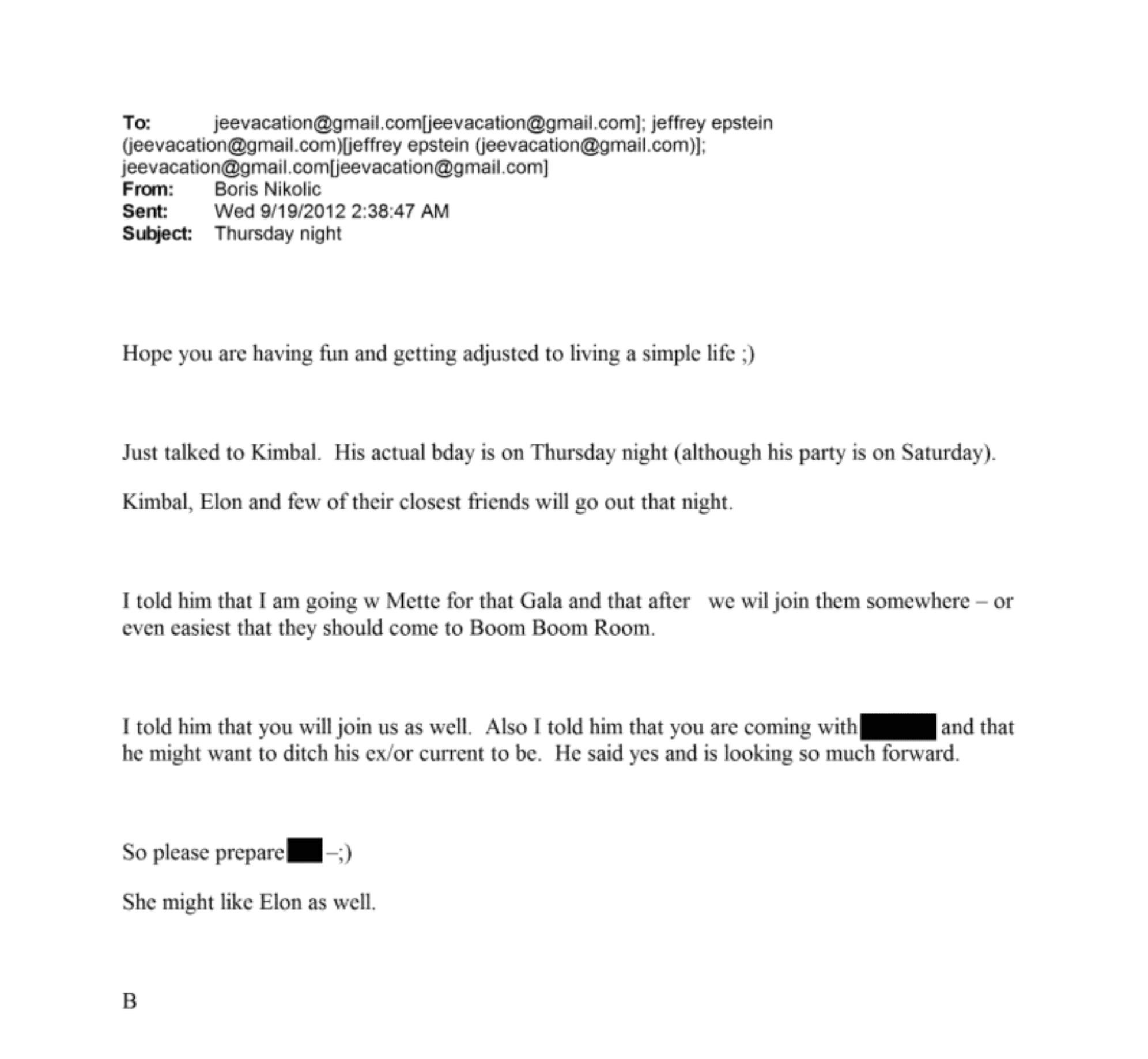 Elon and Epstein Planned Meeting at Boom Boom Room 