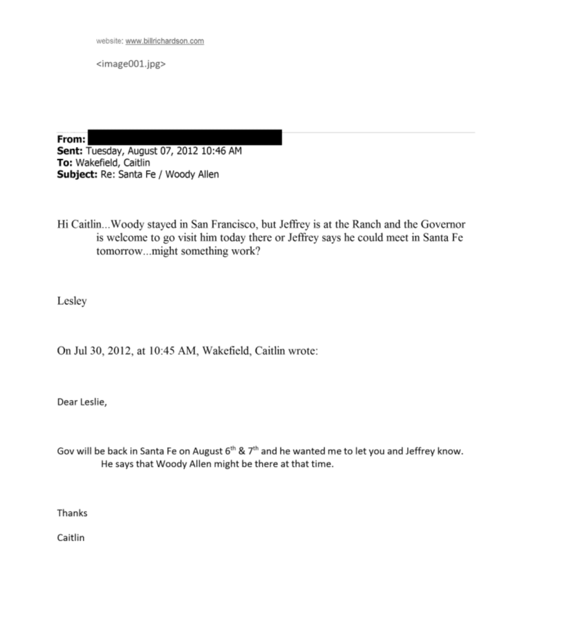 Bill Richardson of New Mexico - Epstein