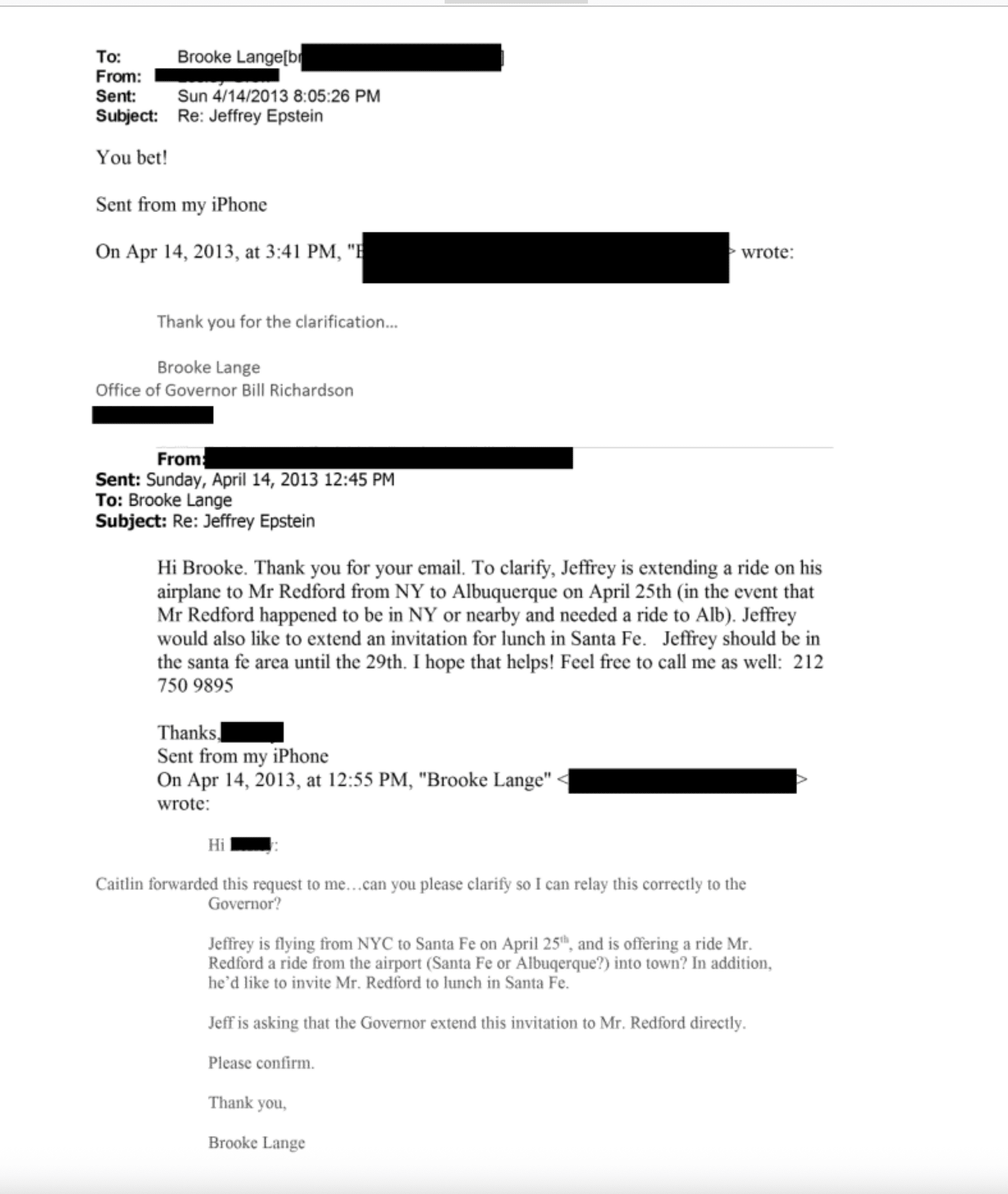 Gov Bill Richardson Jeffrey Epstein Files Emails 