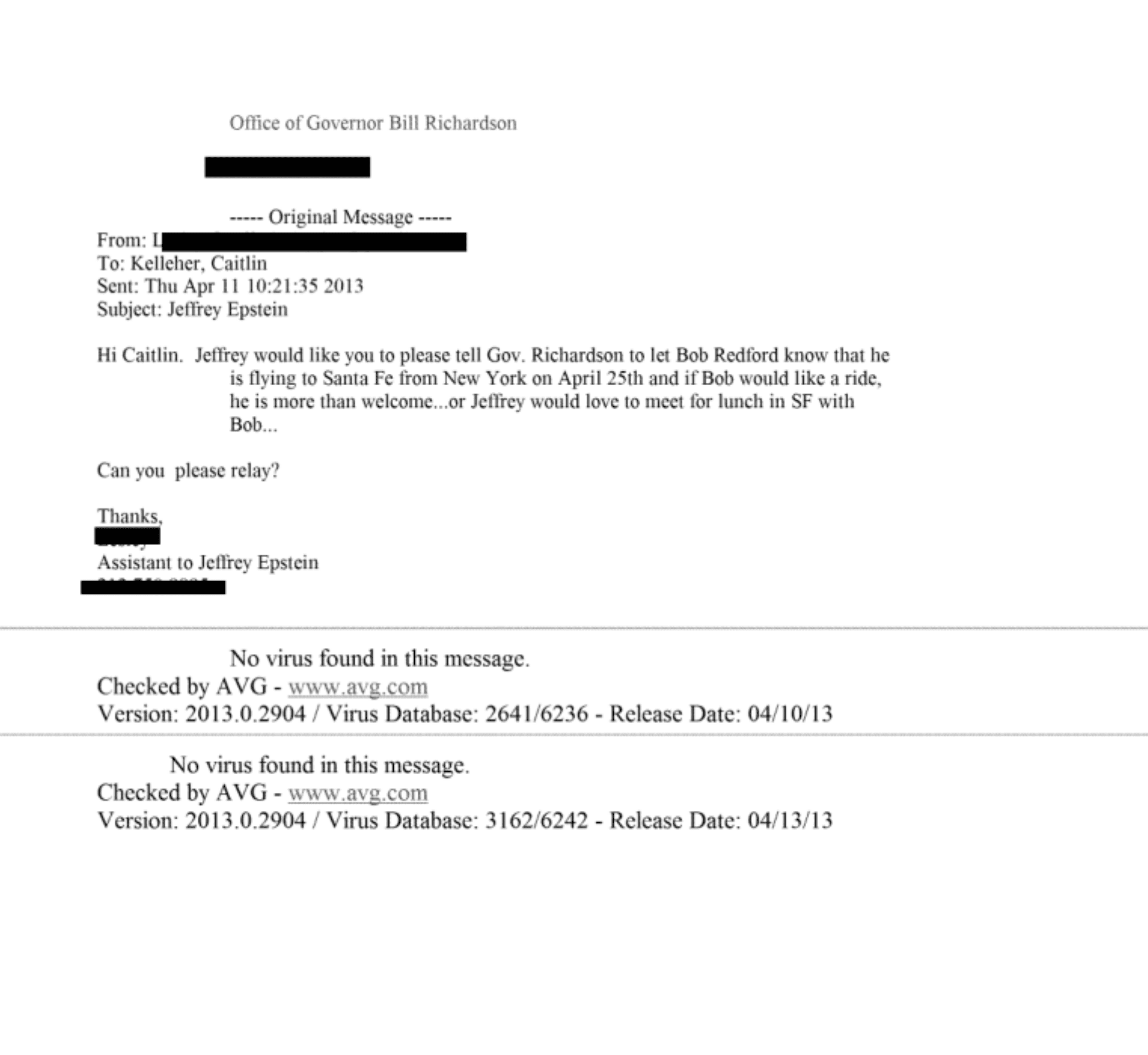 Gov Bill Richardson Jeffrey Epstein Files 