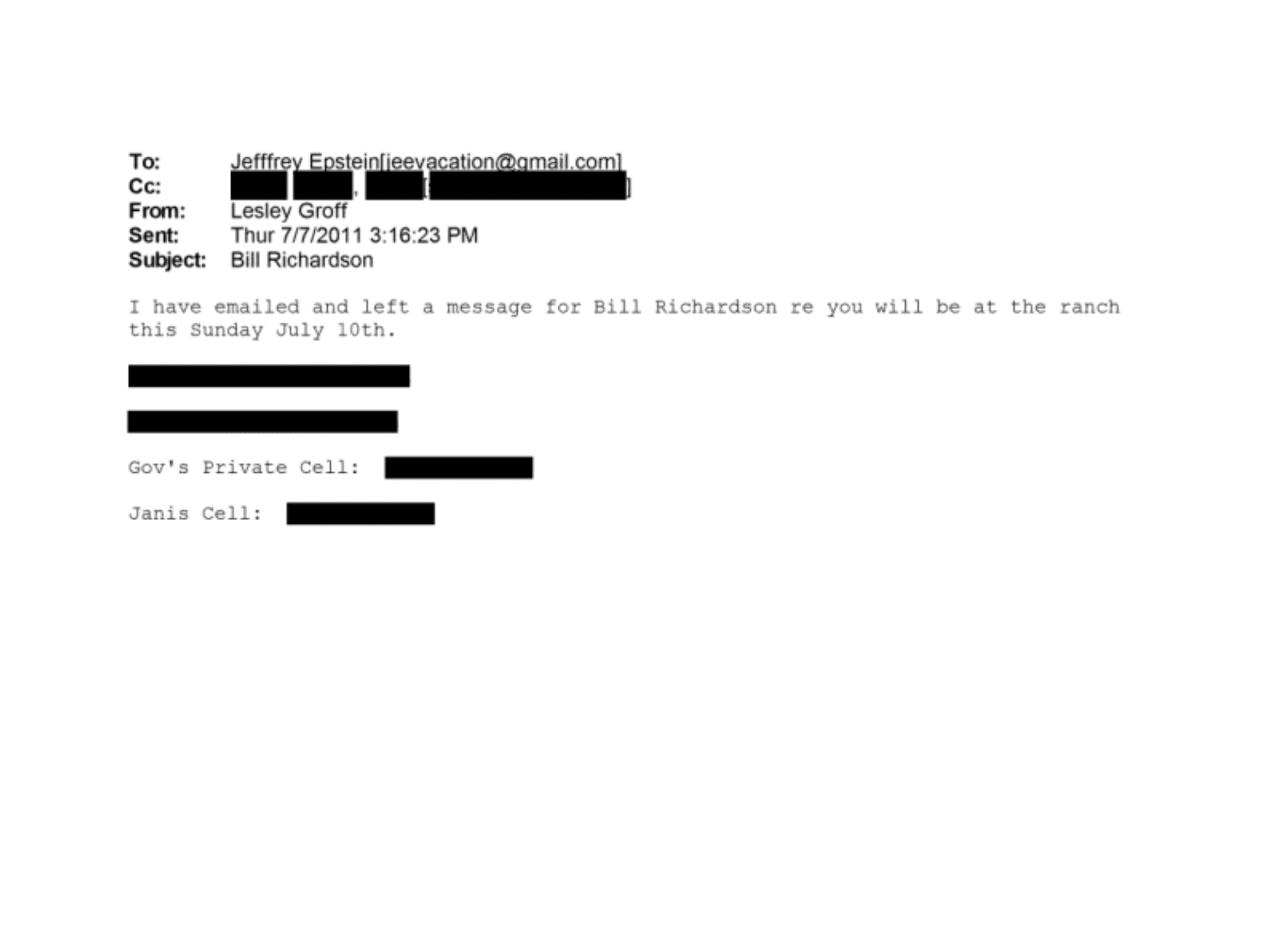 Esptein - Bill Richardson