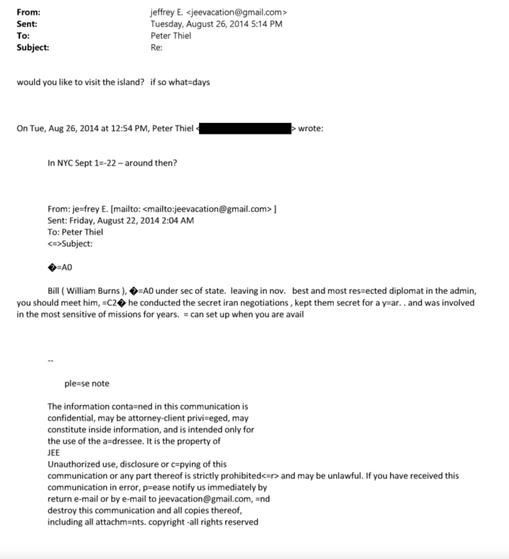 Epstein Files Peter Theil