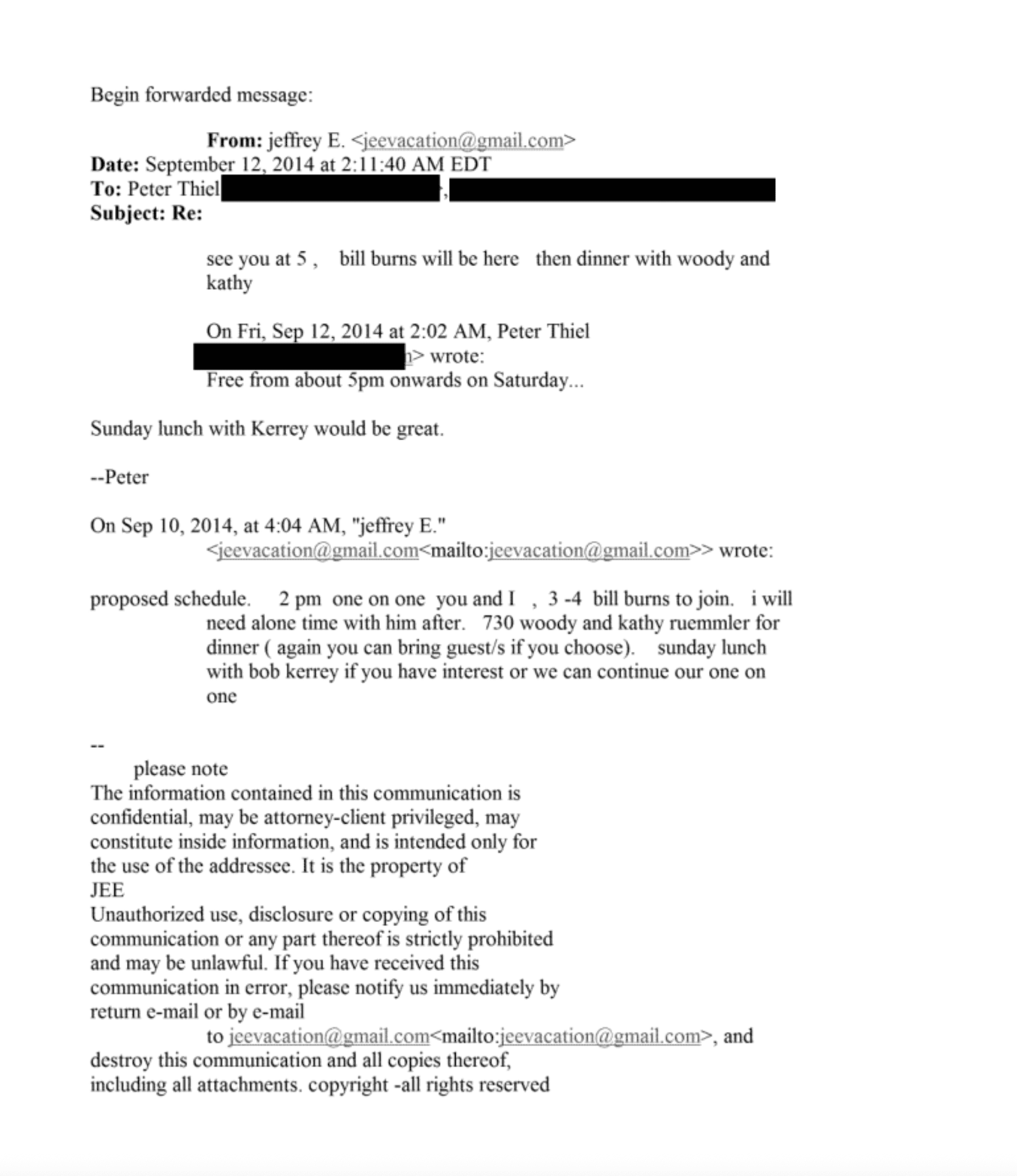 Epstein Files to Peter - Meta
