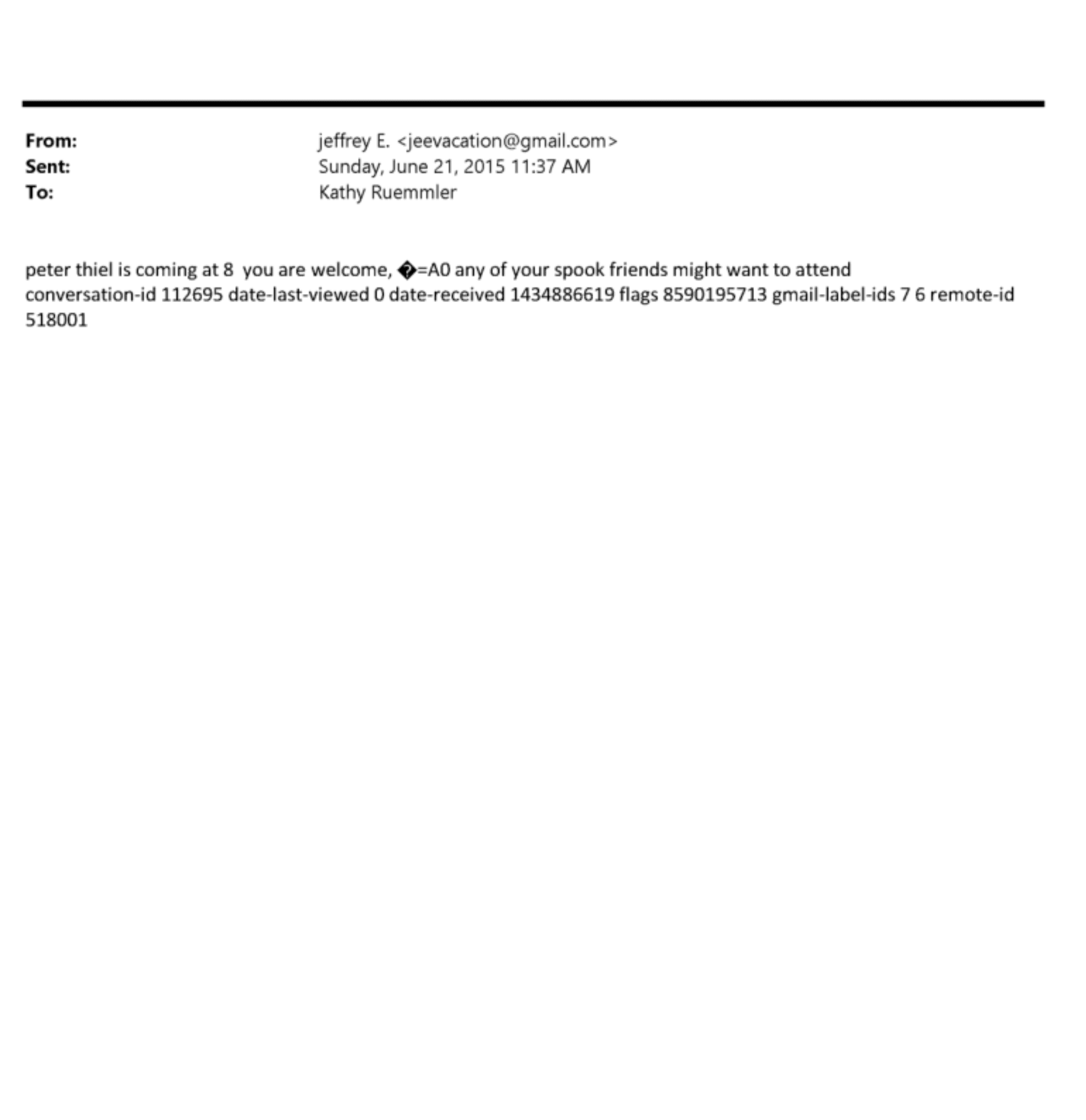 Peter Theil in the Epstein Files 