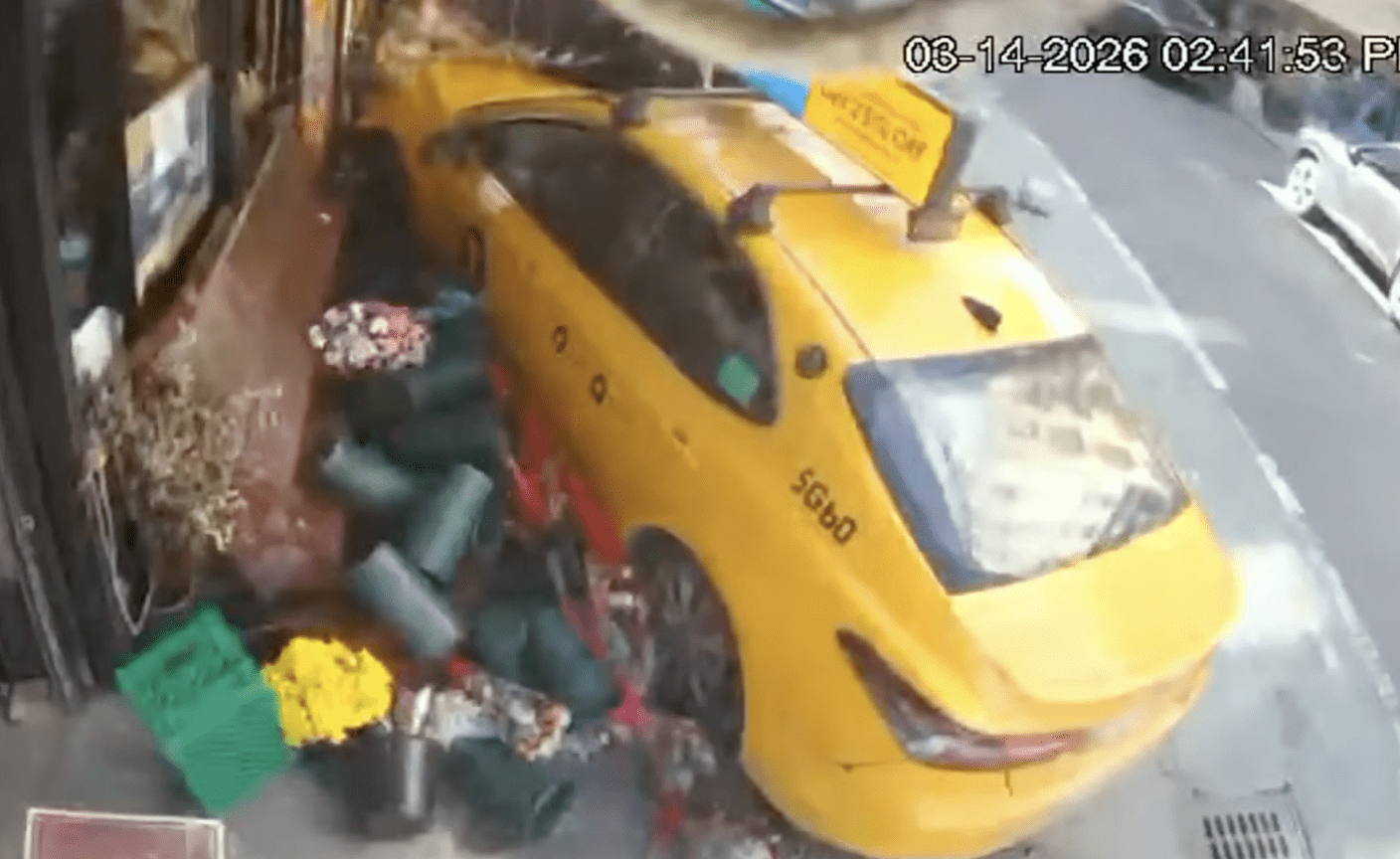 New York City taxi cab crash