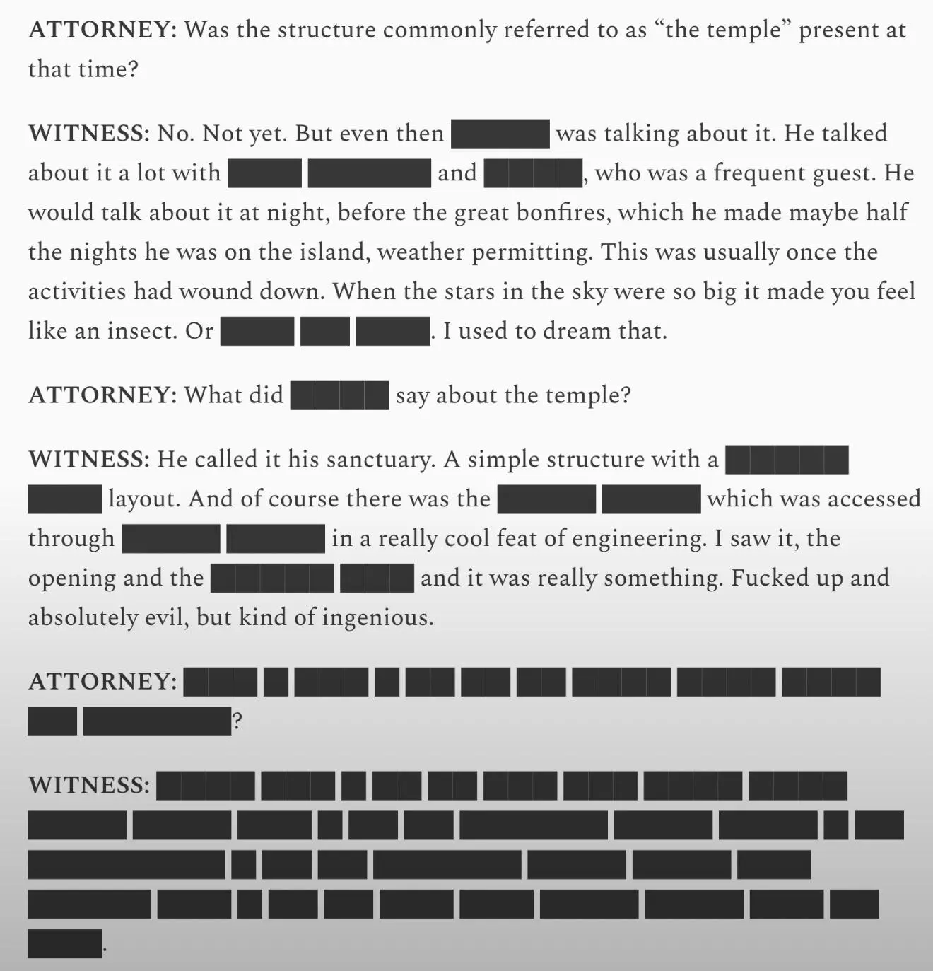 Epstein Files: The Temple 