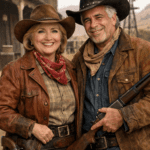 Cowboy attire in a rustic setting