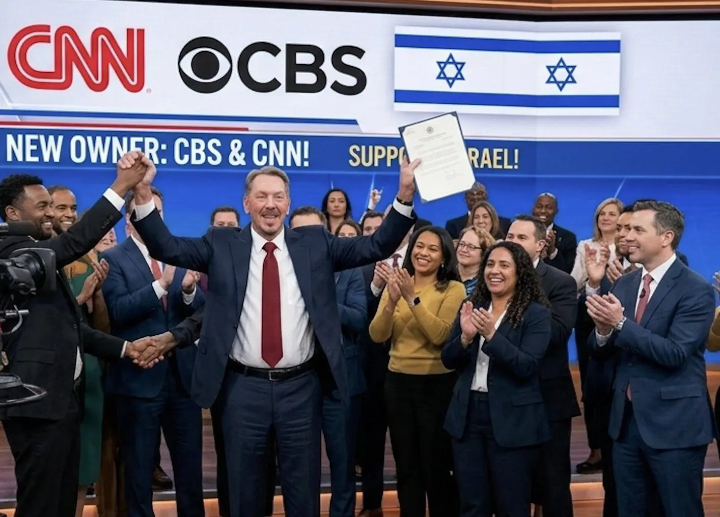 Israel owns CBS and CNN through Larry Ellison