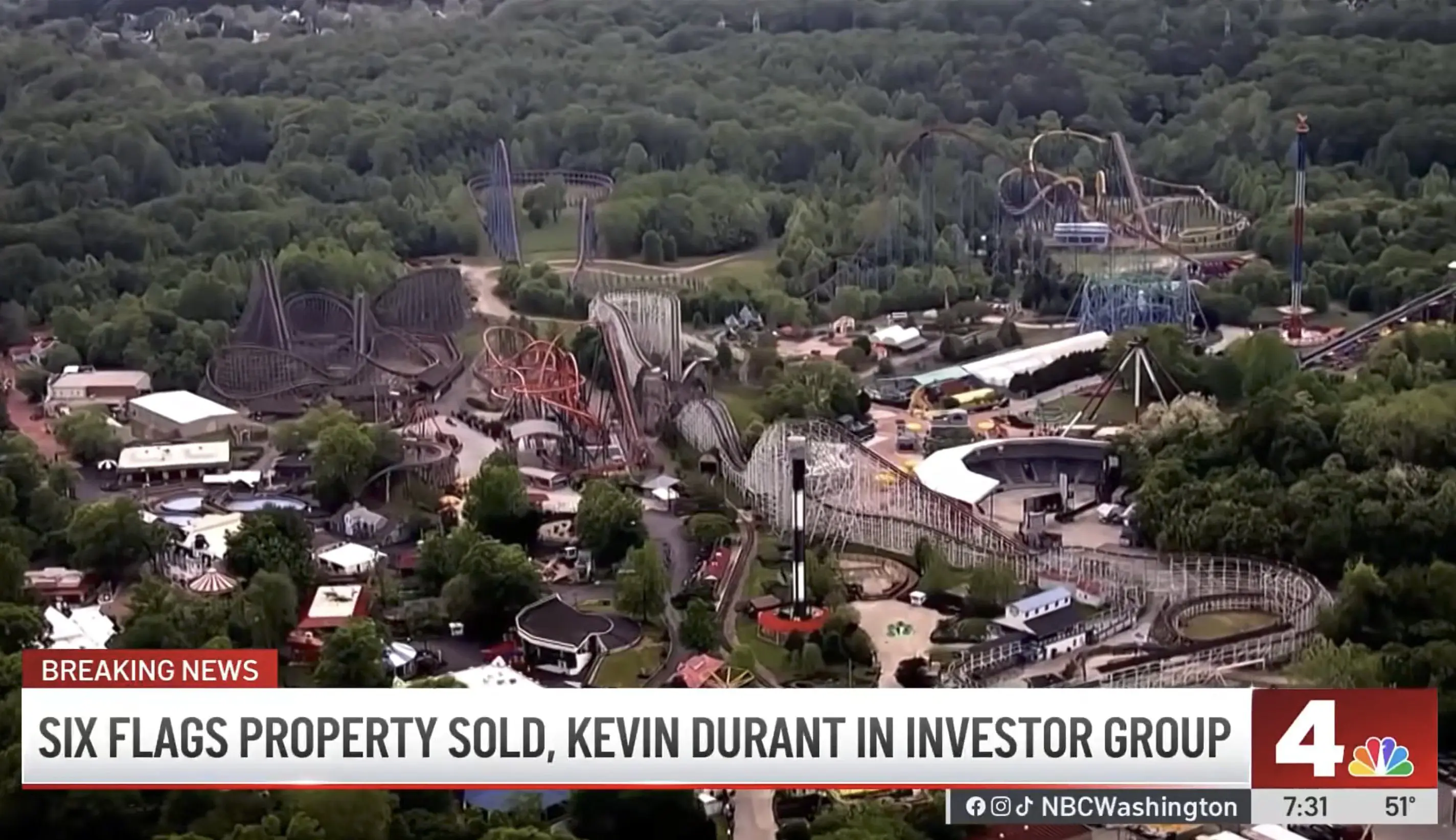 Kevin Durant Buys Six Flags