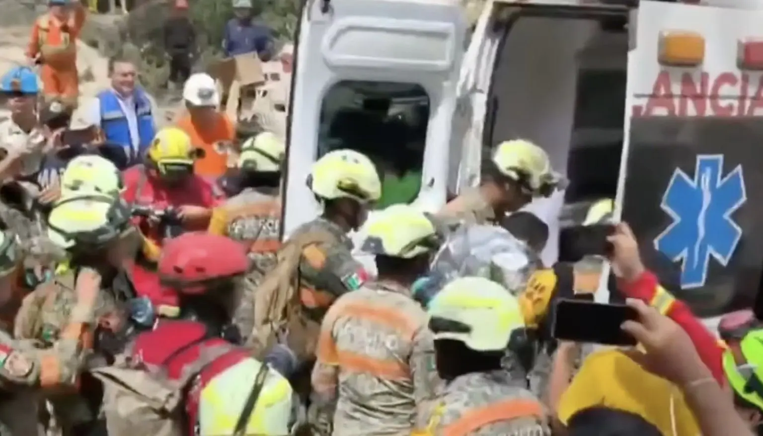 Rescue crews save miner after 14 days trapped in cave