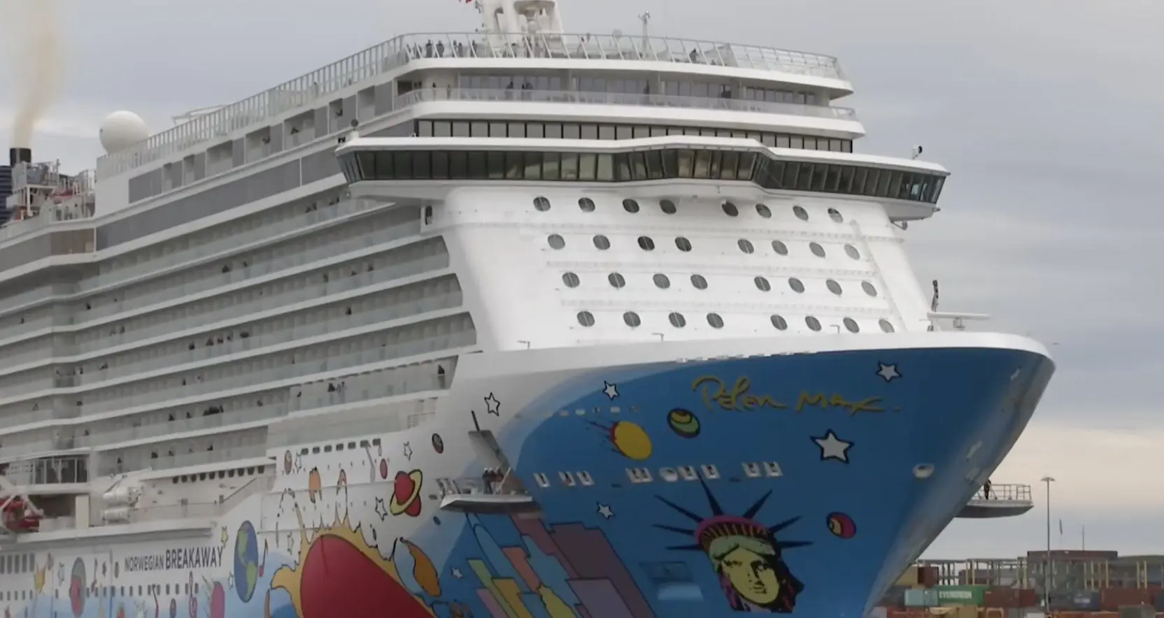 Cruise ship crew member goes overboard