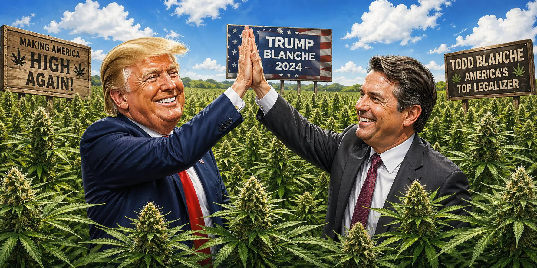 trump blance weed photo