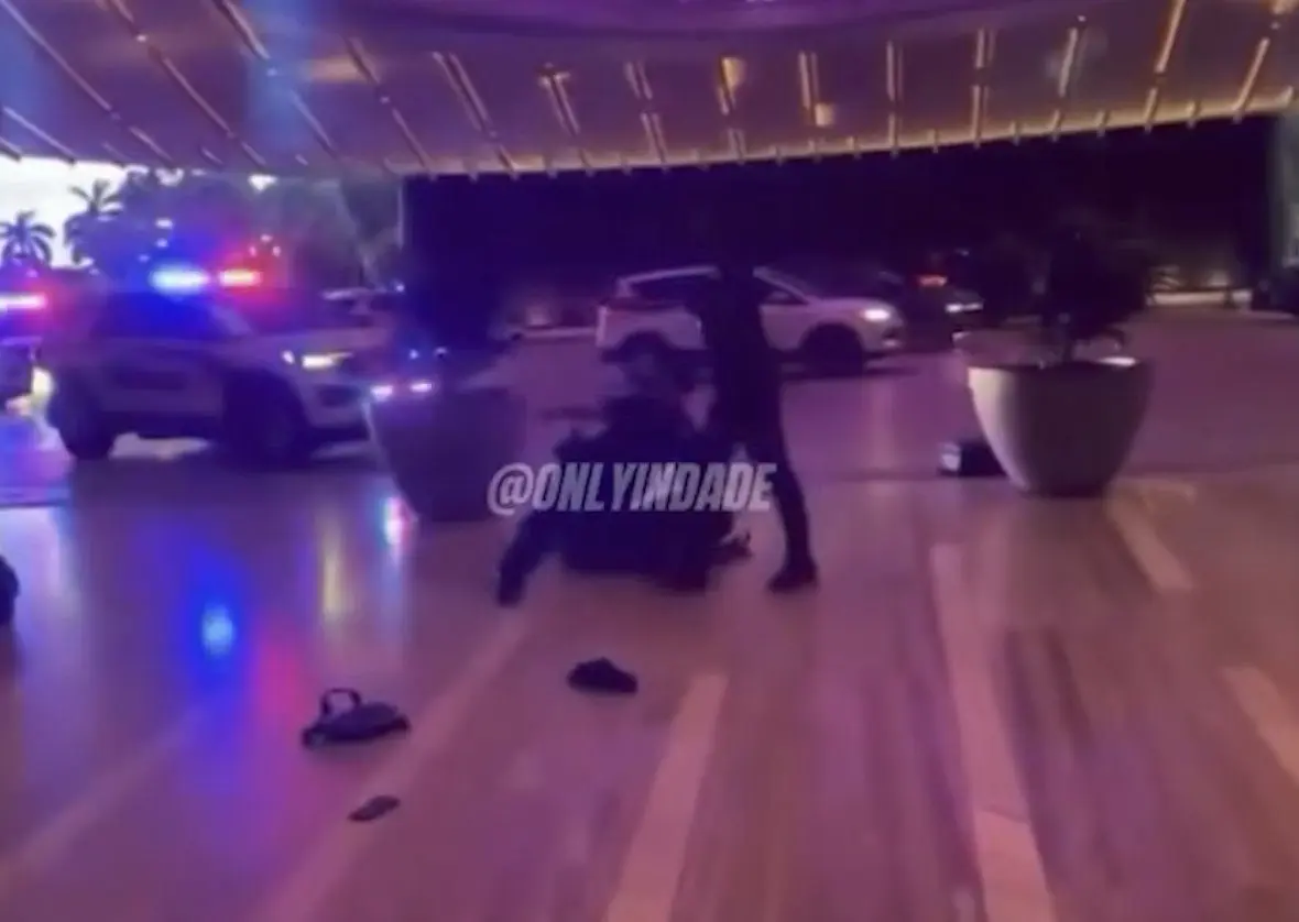 Offset shooting at Hardrock Hotel and Casino in Hollywood