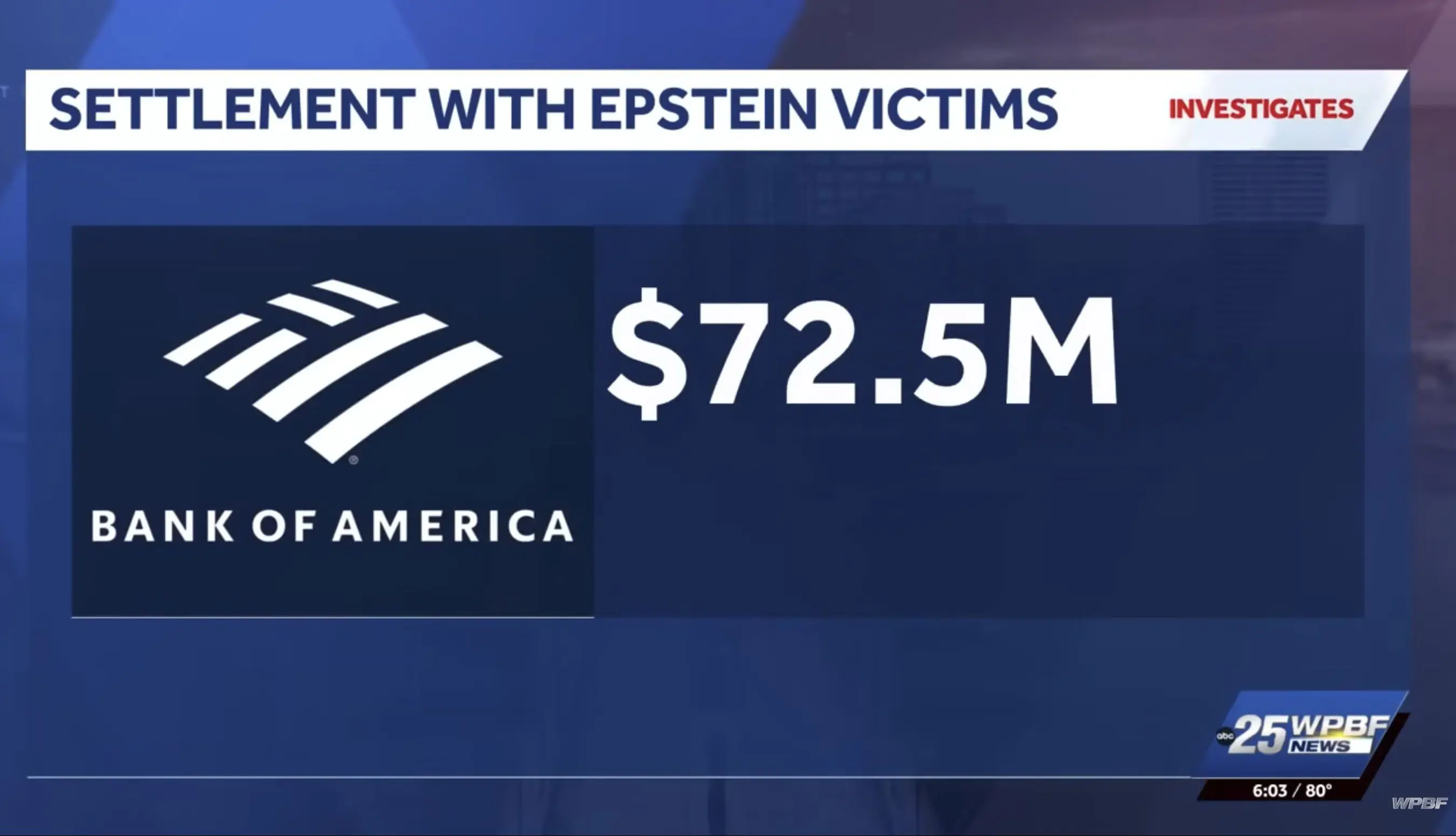 Bank of America Epstein Settlement