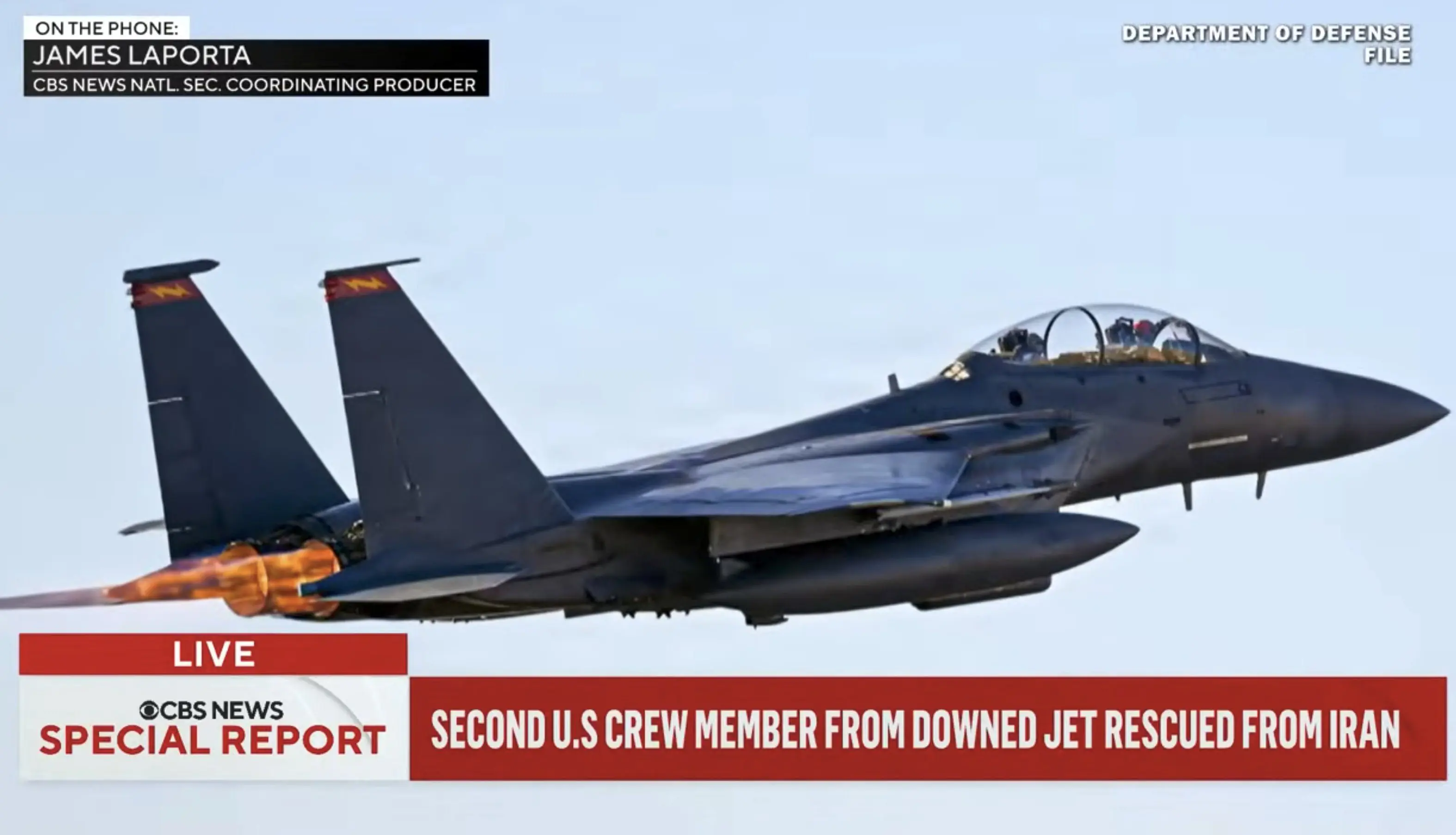 F-15 WSO Colonel Rescued in Iran