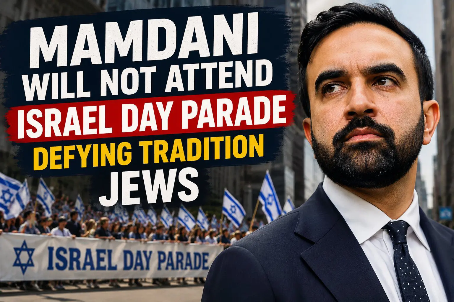 Mamdani will not attend Israel Day Parade