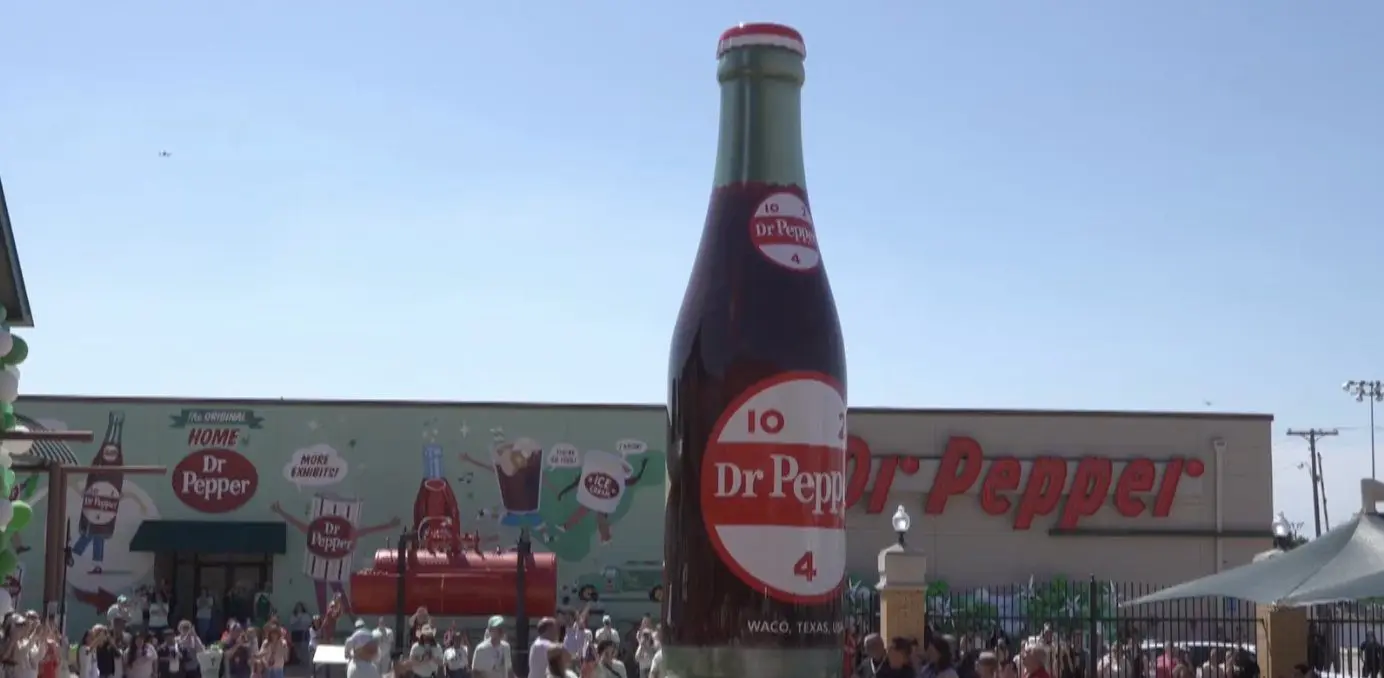 World’s largest Dr Pepper bottle unveiled at museum in Waco