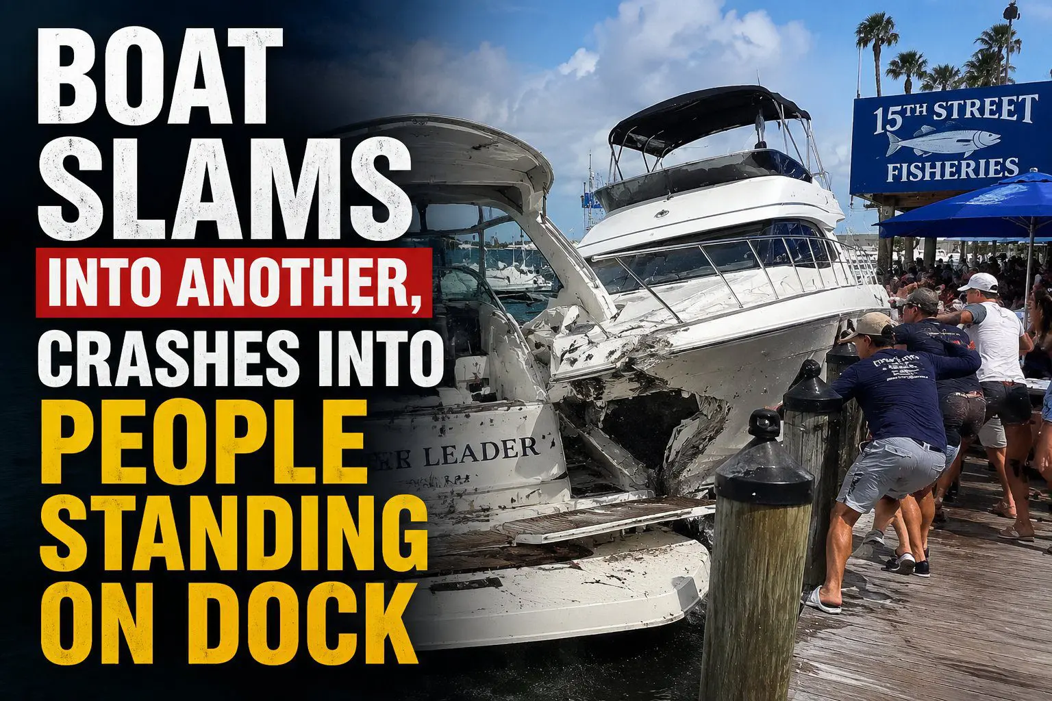 Boat Slams Into Dock