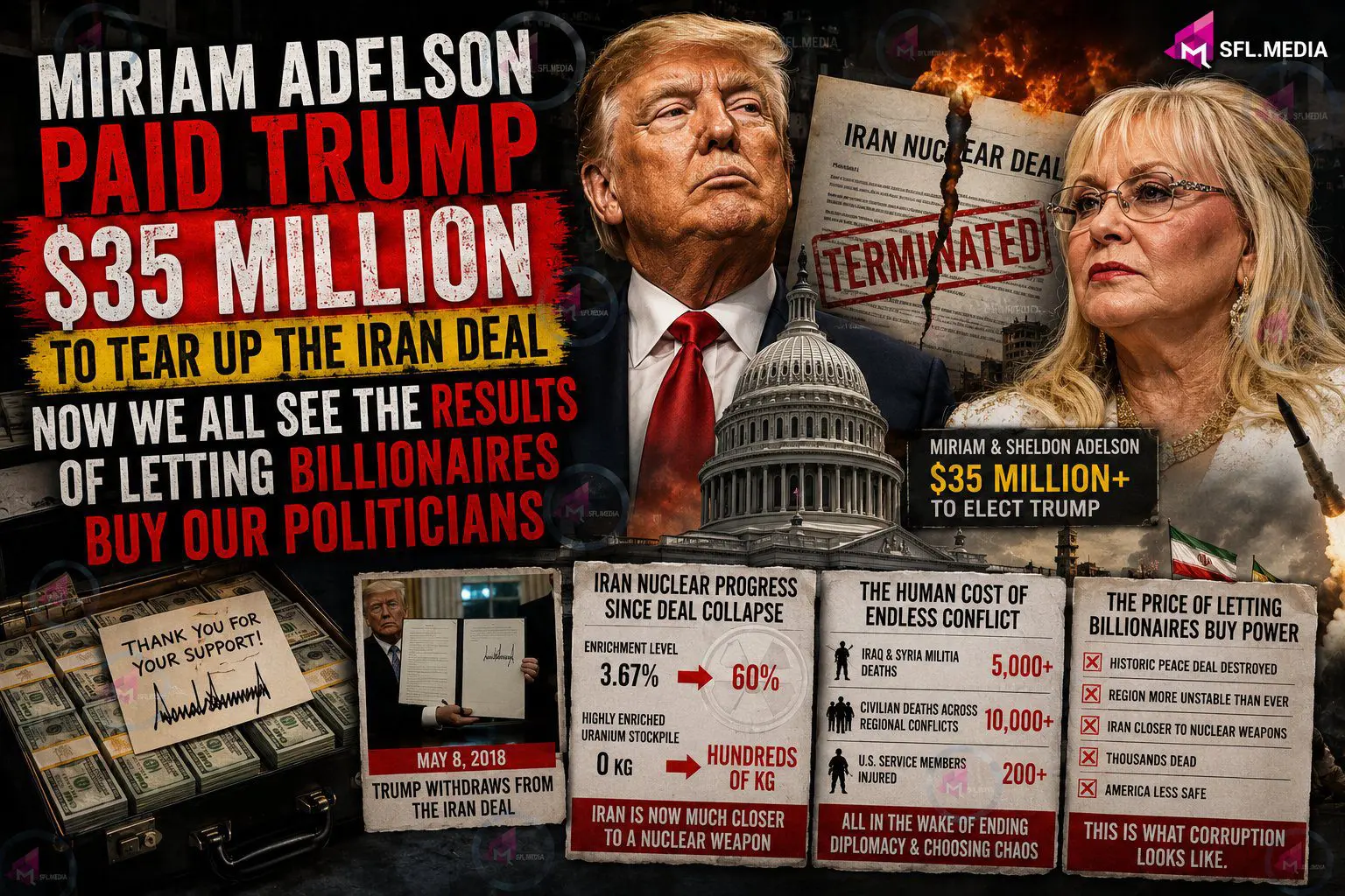 Miriam Adelson Gave Trump Millions to Kill the Iran Deal