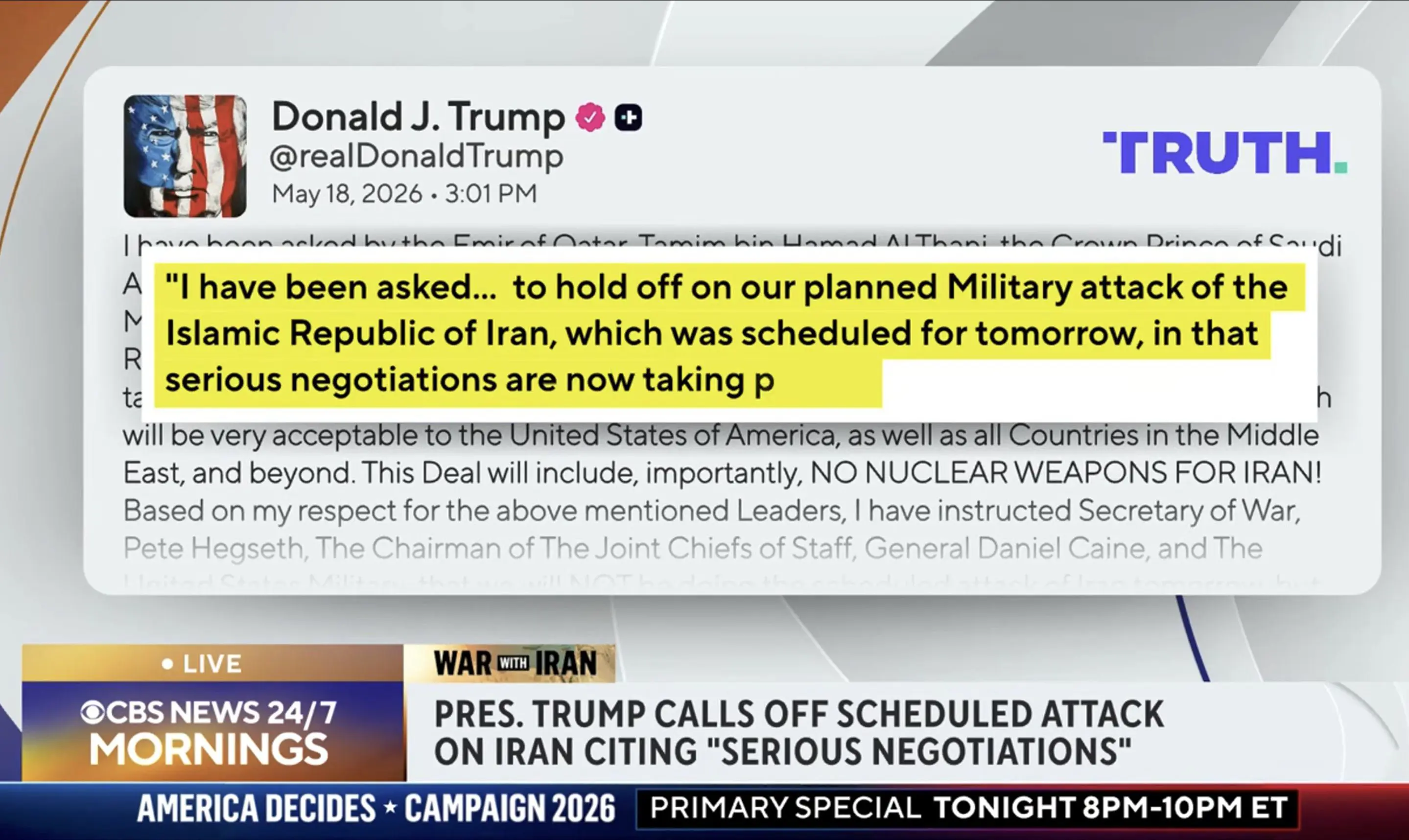 Threat & Fold Foreign Policy - Donald Trump