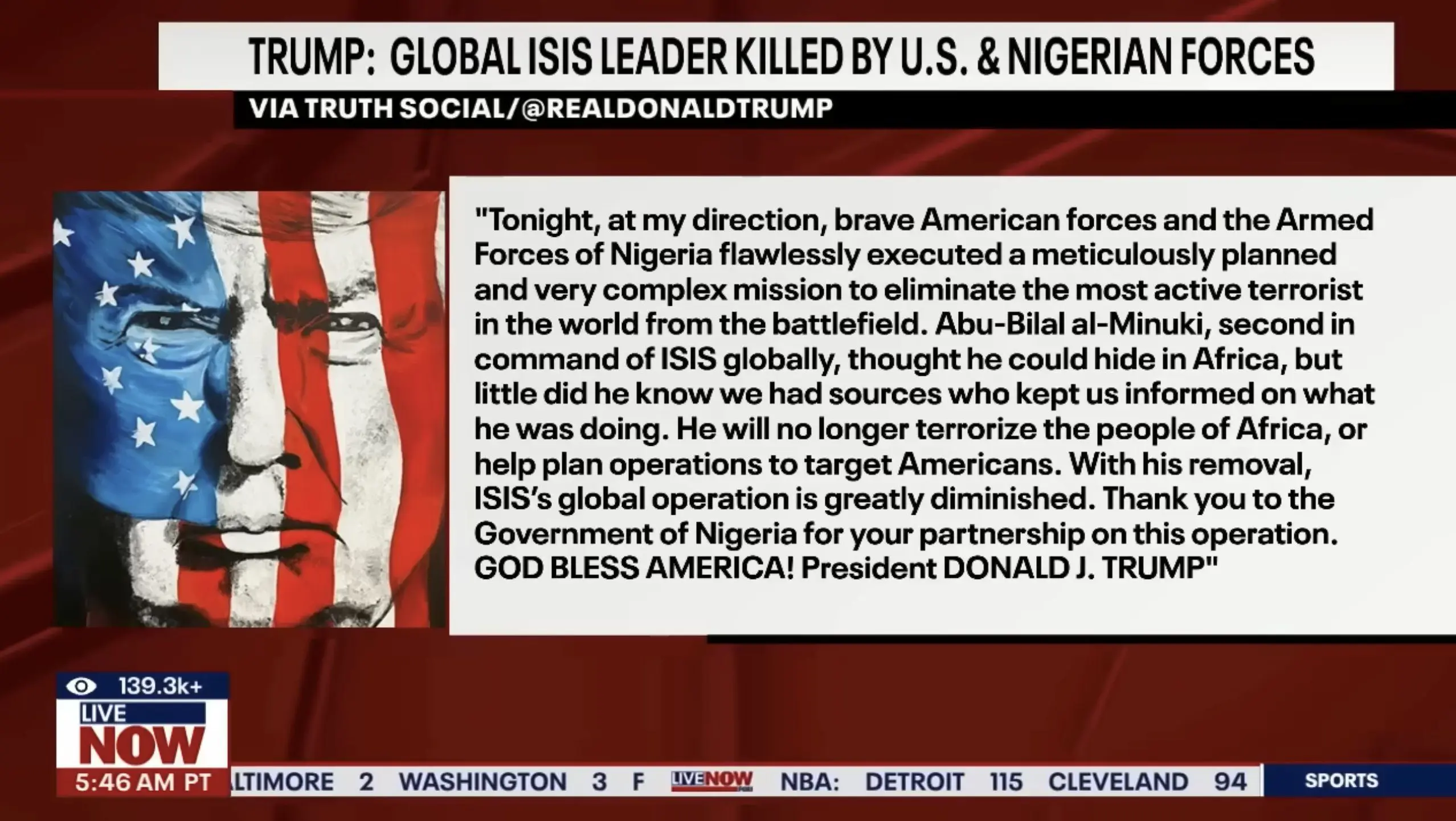 US Military Kills ISIS Terrorist in Africa