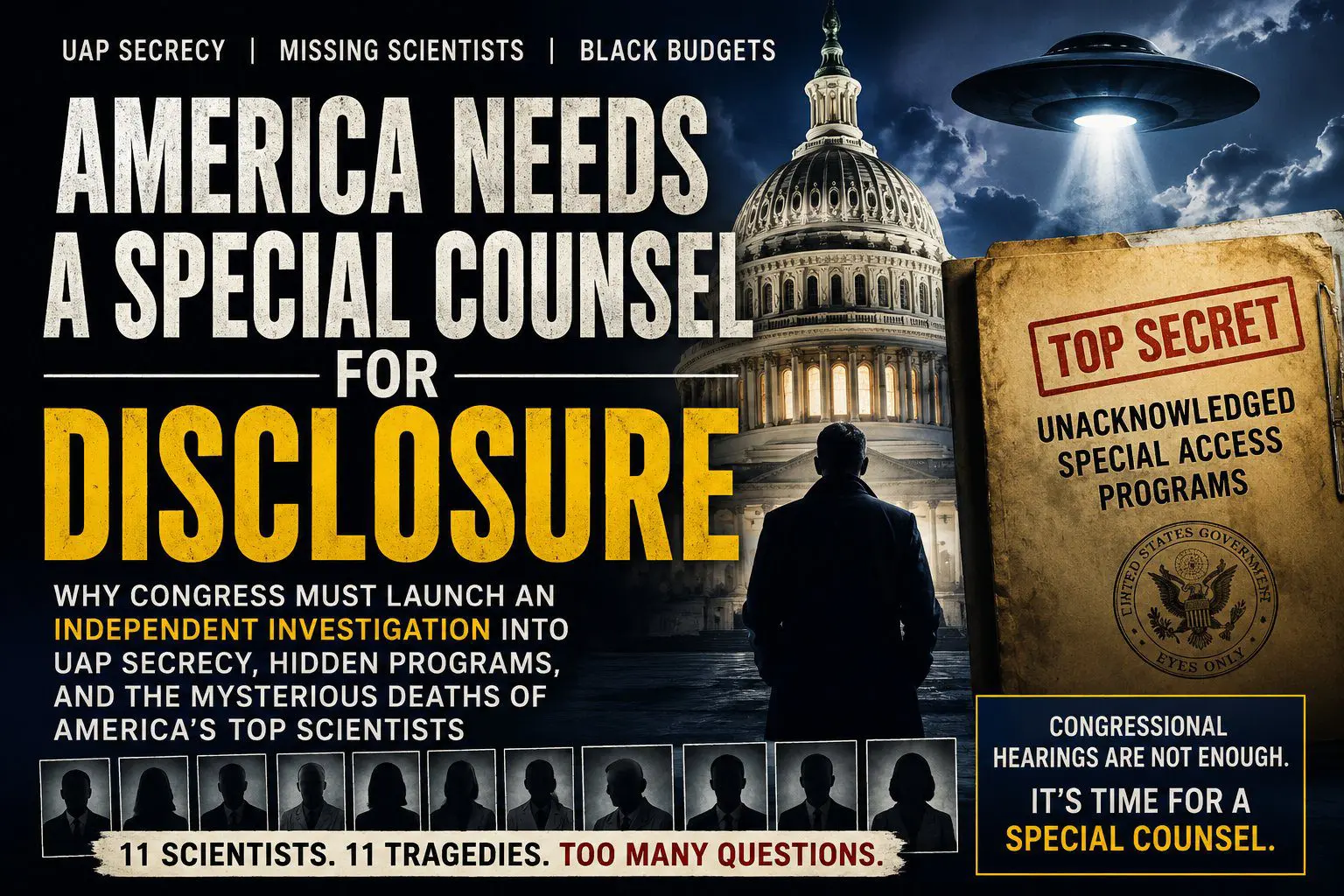 America Desperately Needs a Special Counsel for UAP Disclosure