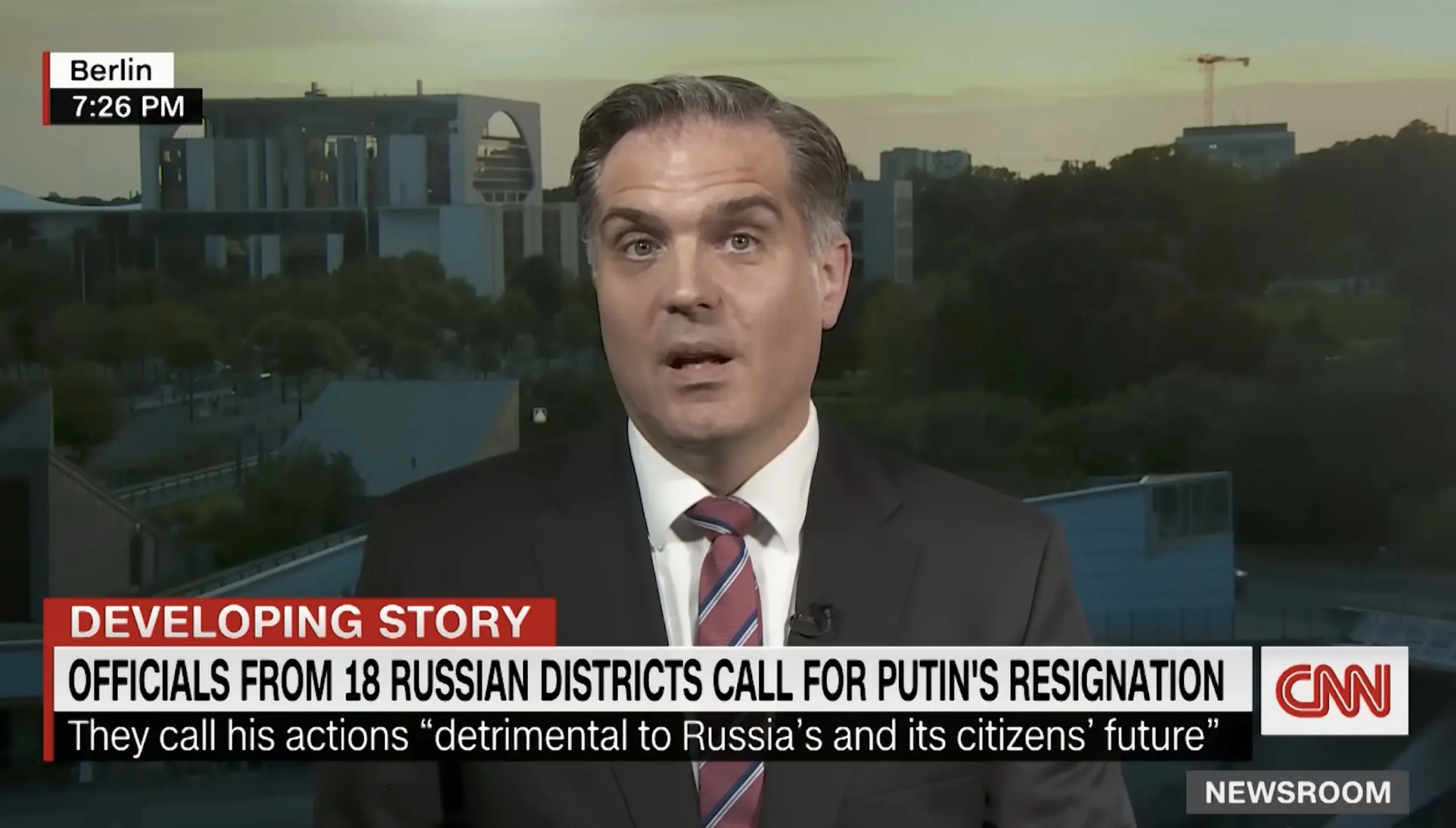 18 Russian districts call for Putin to resign