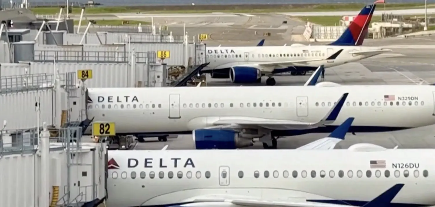 Delta Jet Hit By Firework