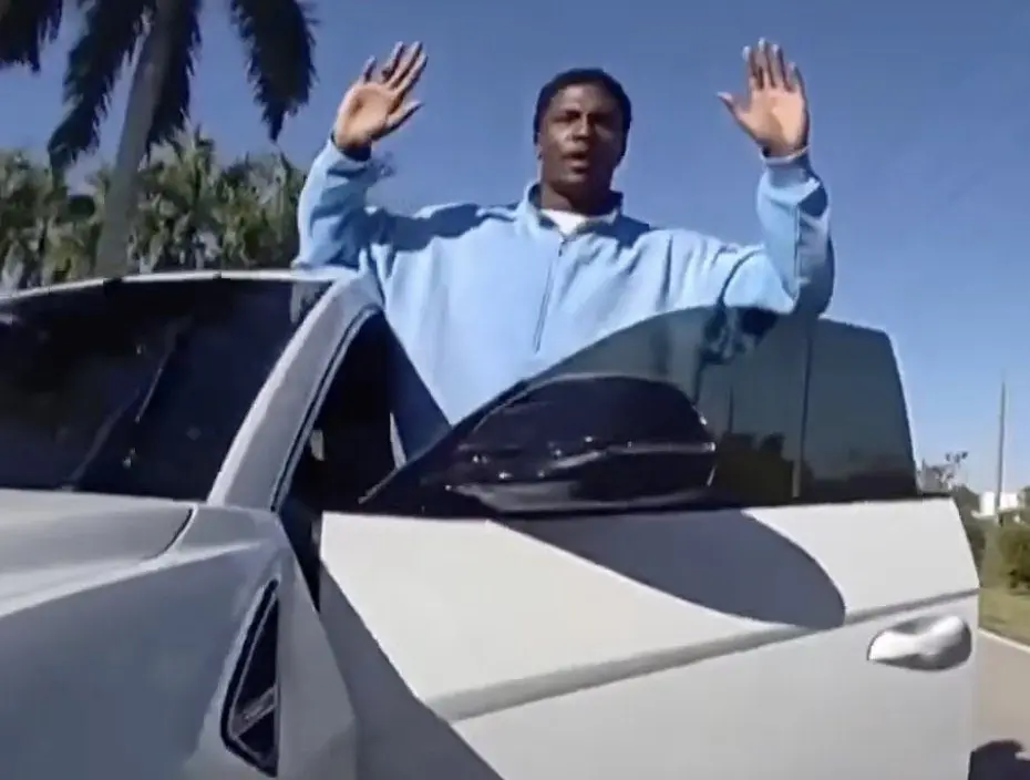 NFL player James Pearce Jr. fleeing police