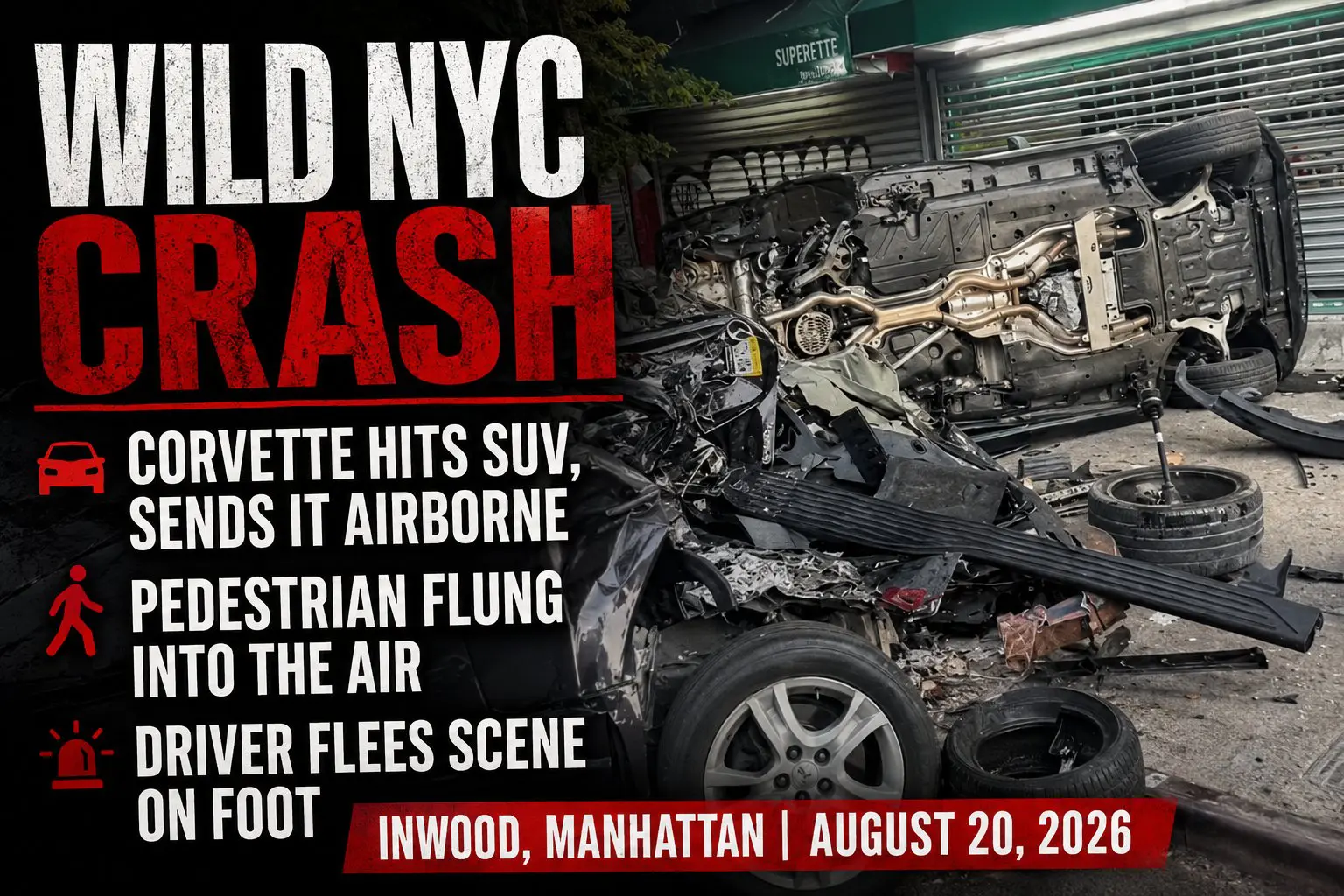 Wild NYC Crash