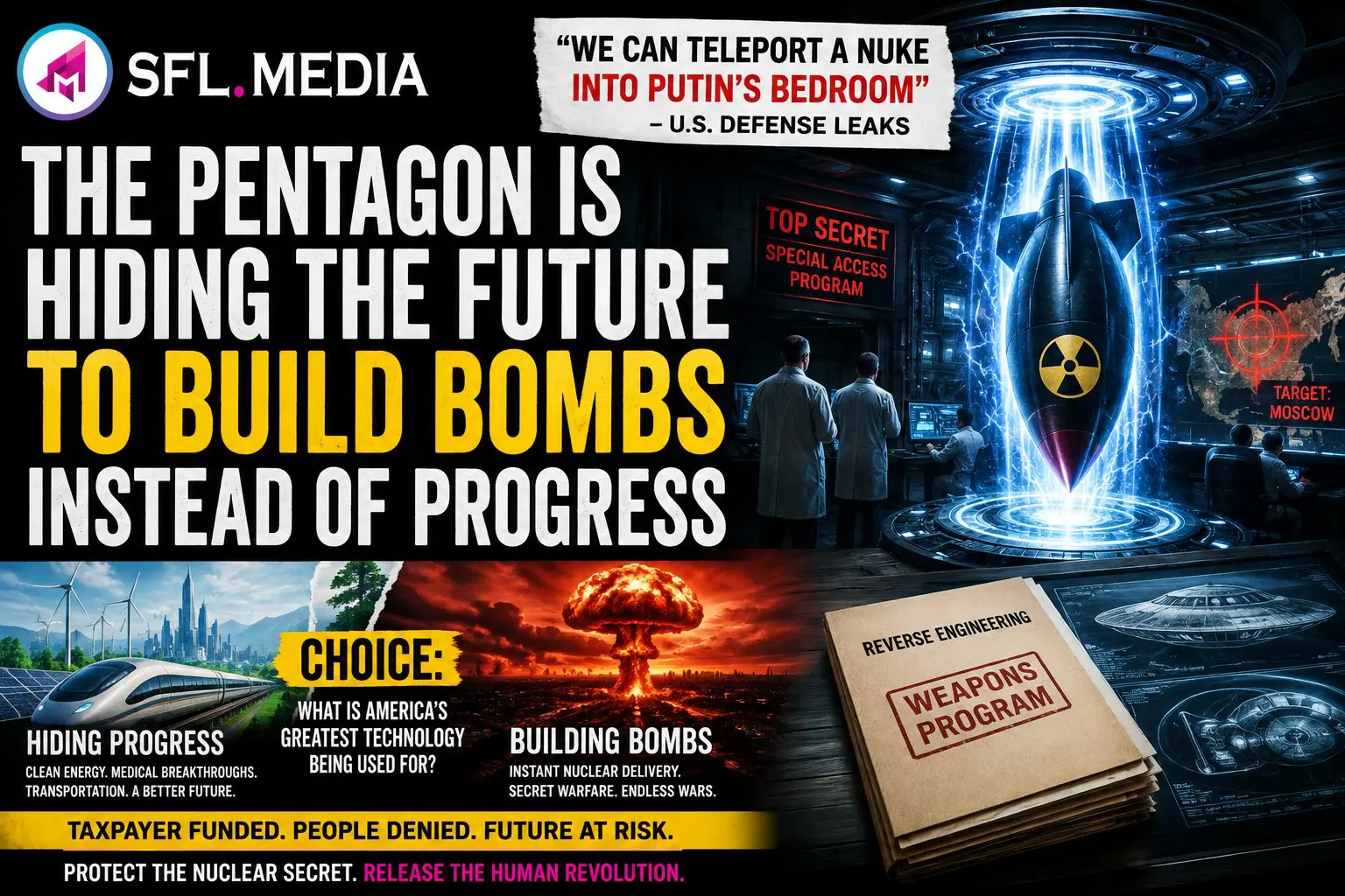 Teleport nuclear weapons