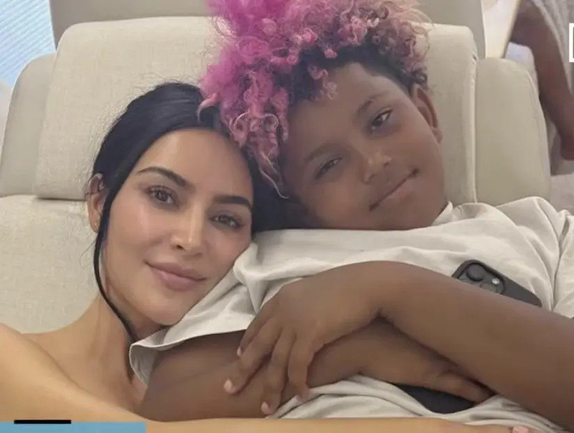 Kim Kardashian and Saint