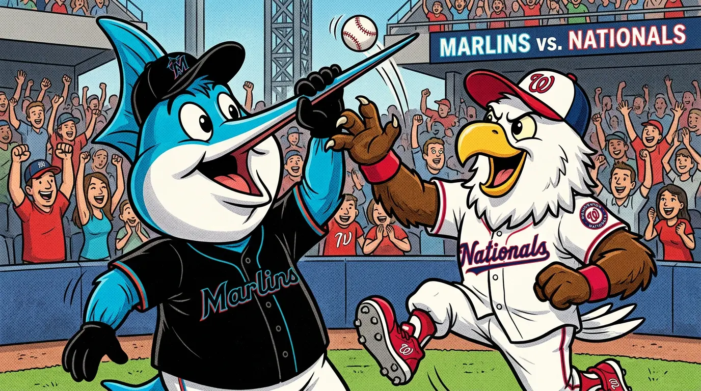 marlins nats mascots