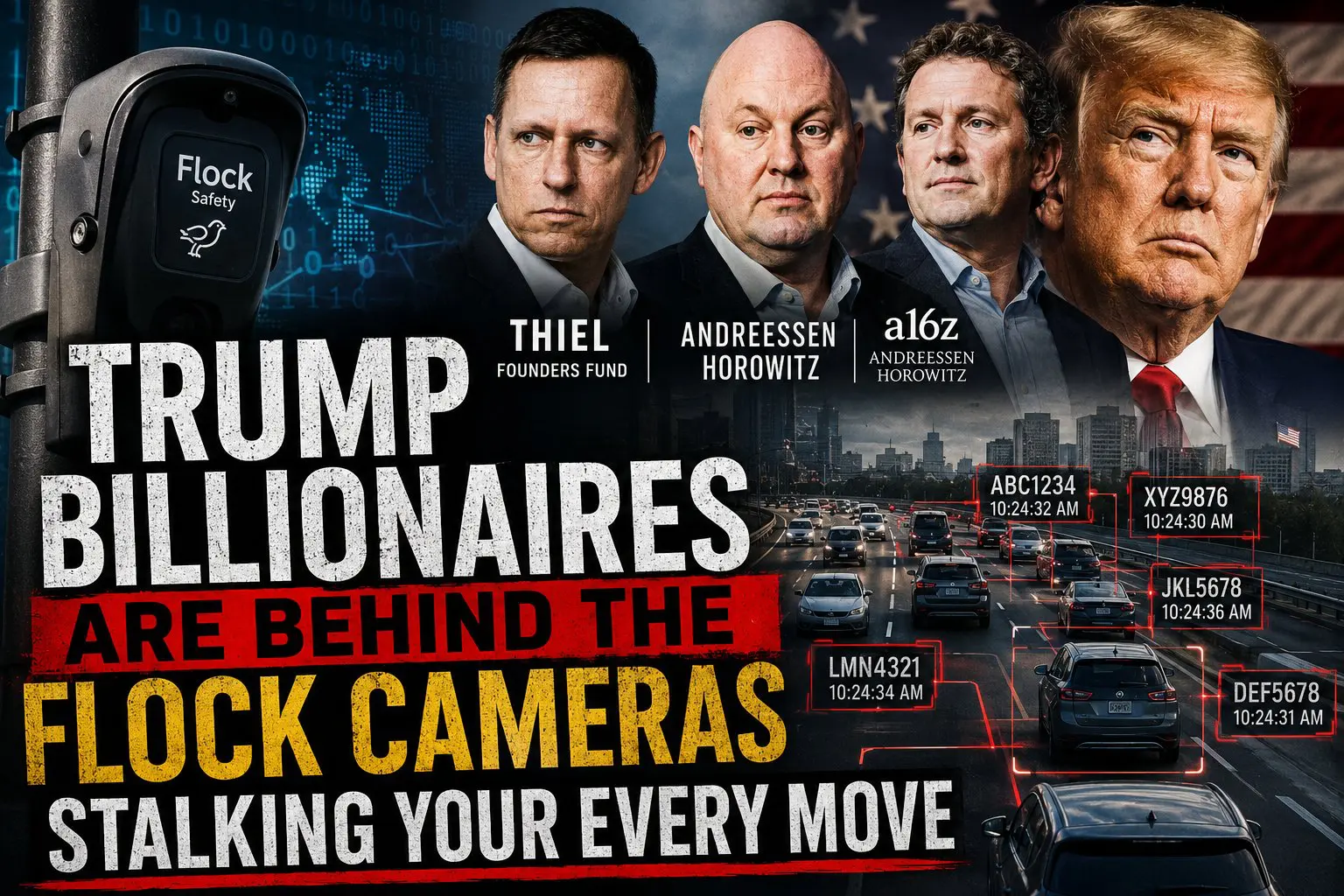 Trump Billionaires Behind Flock Cameras
