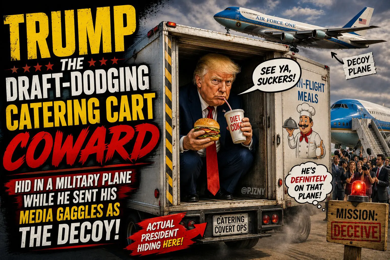 Trump the Catering Cart Coward