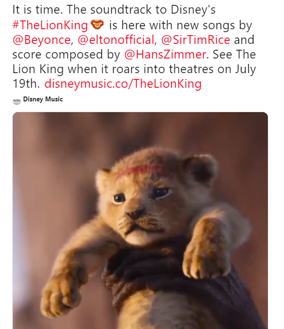 The Lion King Soundtrack Released!