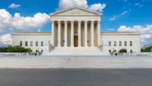 United States Supreme Court Building at summer day in Washington