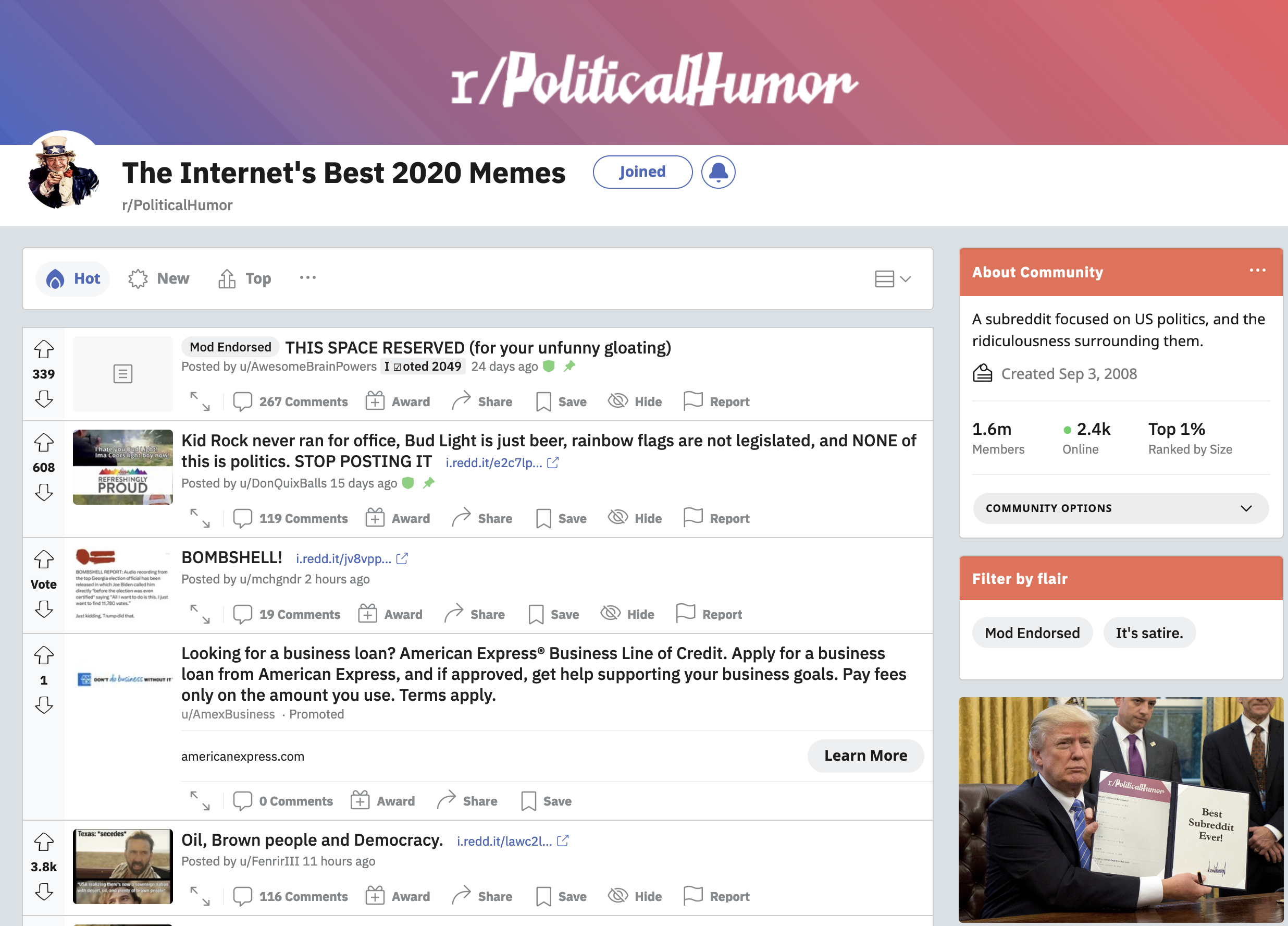 Reddit Political Humor Sub Rampant and Aggressive Copyright Infringers