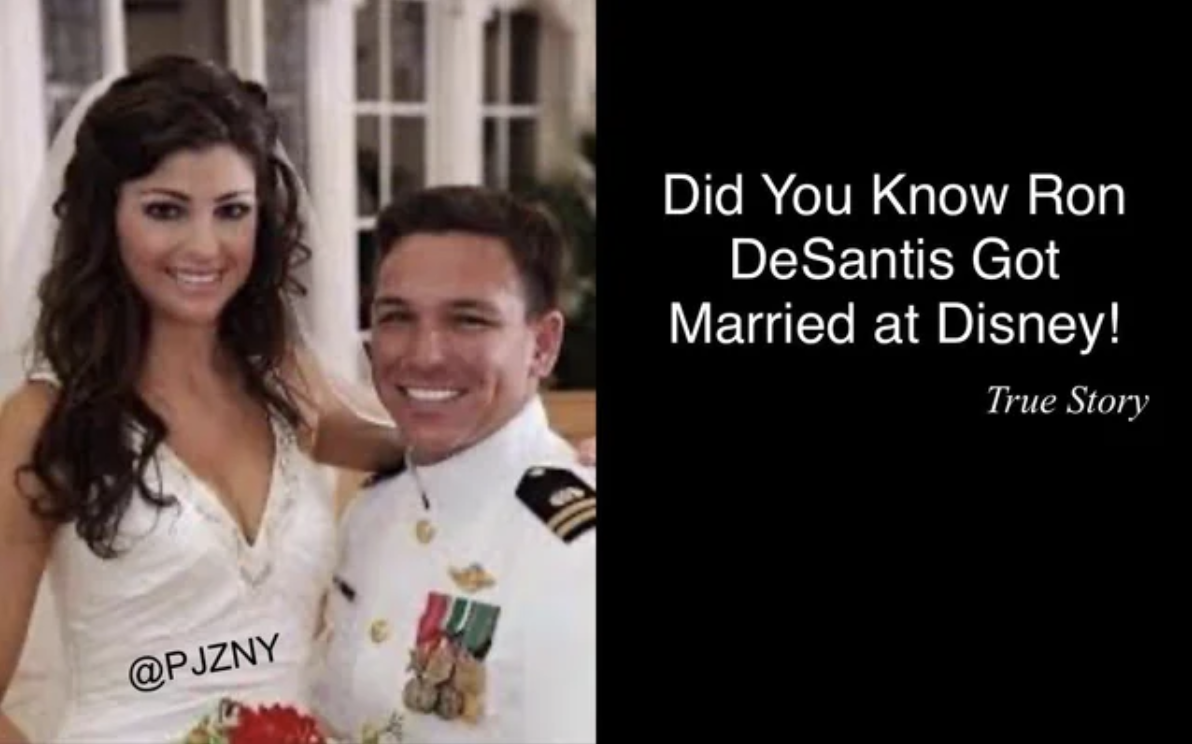 Ron DeSantis Got Married at Disney Meme