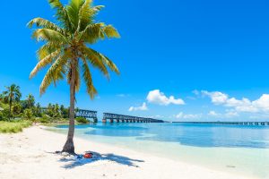 Bahia Honda State Park Calusa Beach, Florida Keys tropical coast with paradise beaches USA