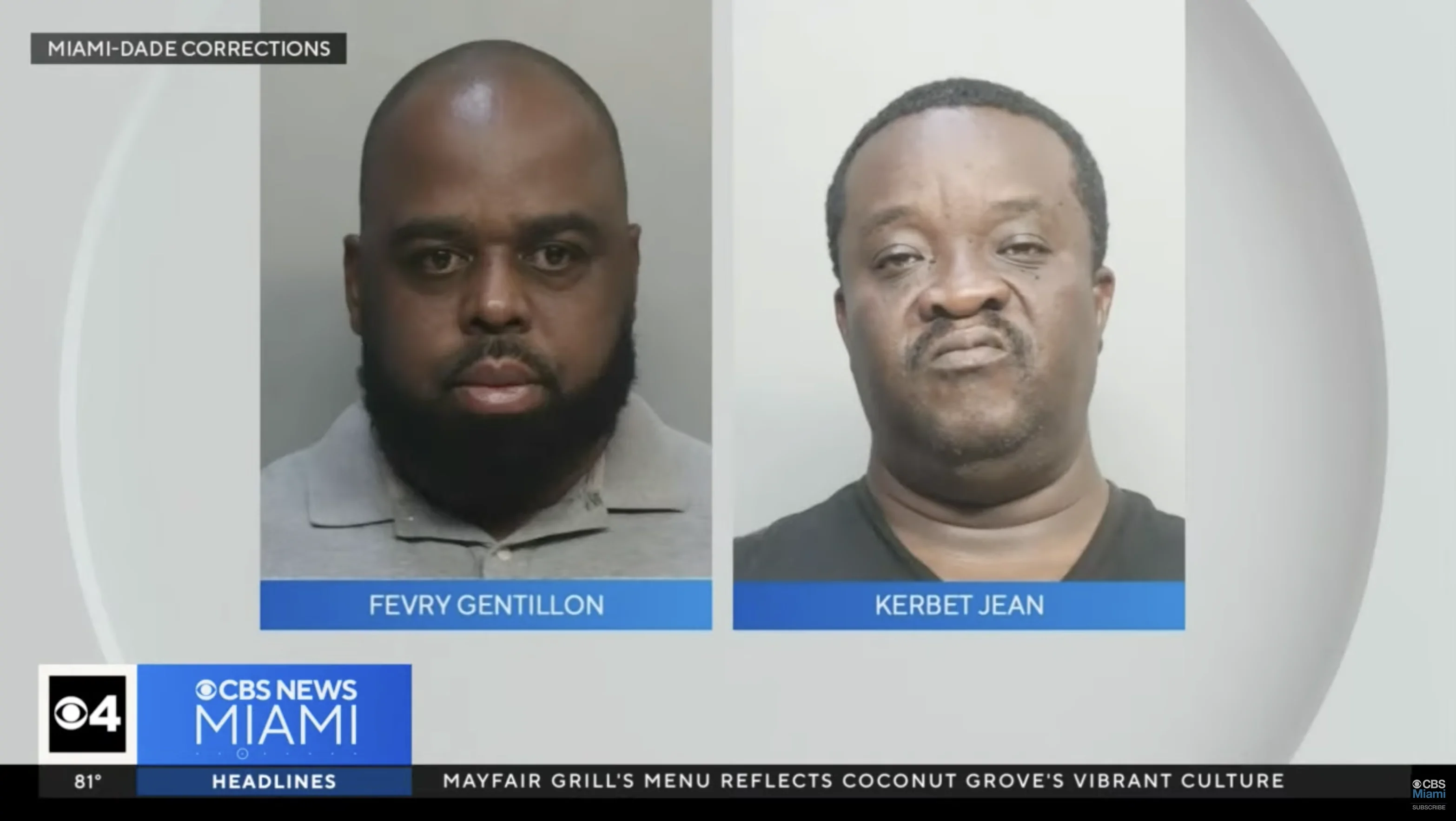 Fevry Gentillon, Kerbert Jean Mug Shots
