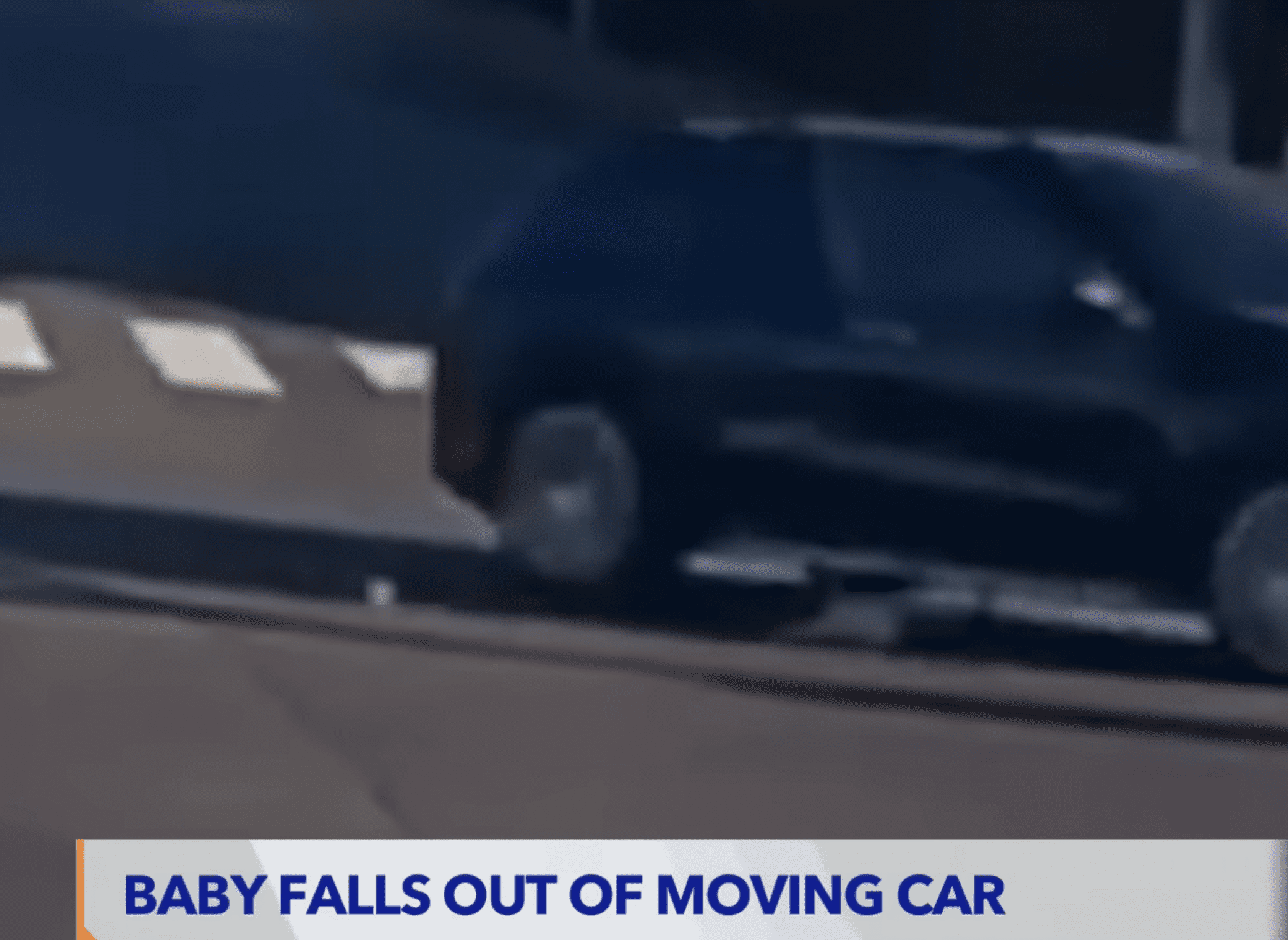 Baby falls out car window