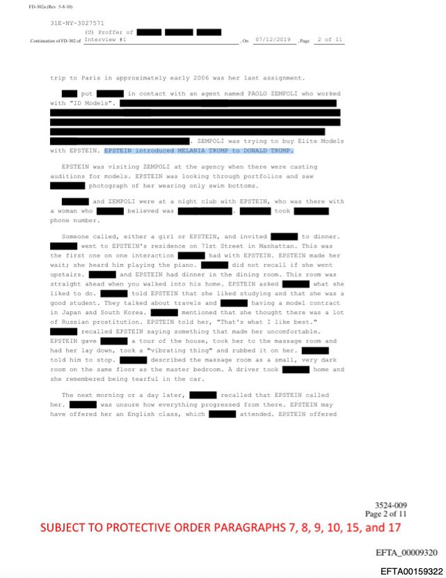 Melania Trump in Epstein Files
