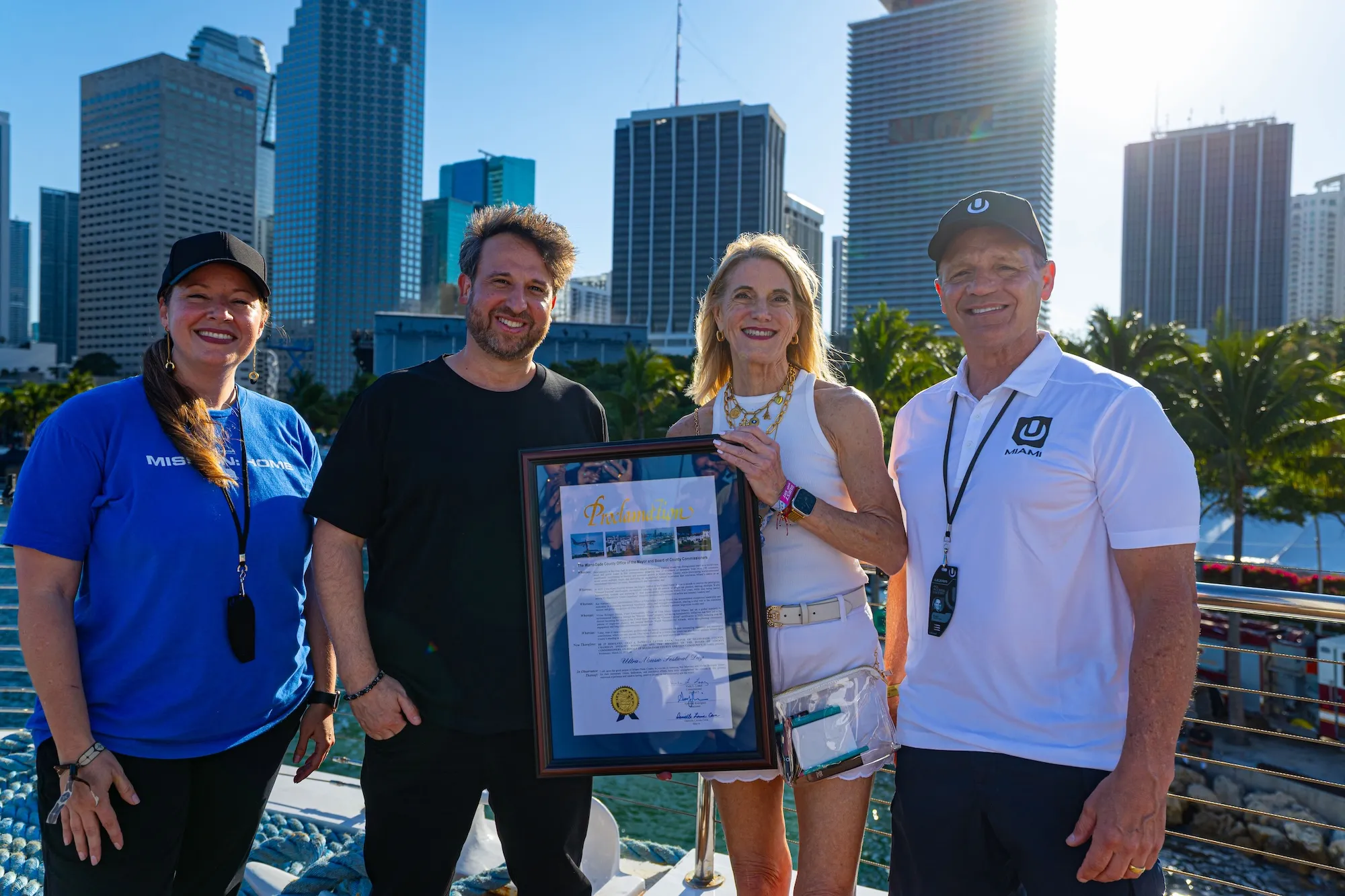 Russell Faibisch accepts Ultra Music Festival Day Award